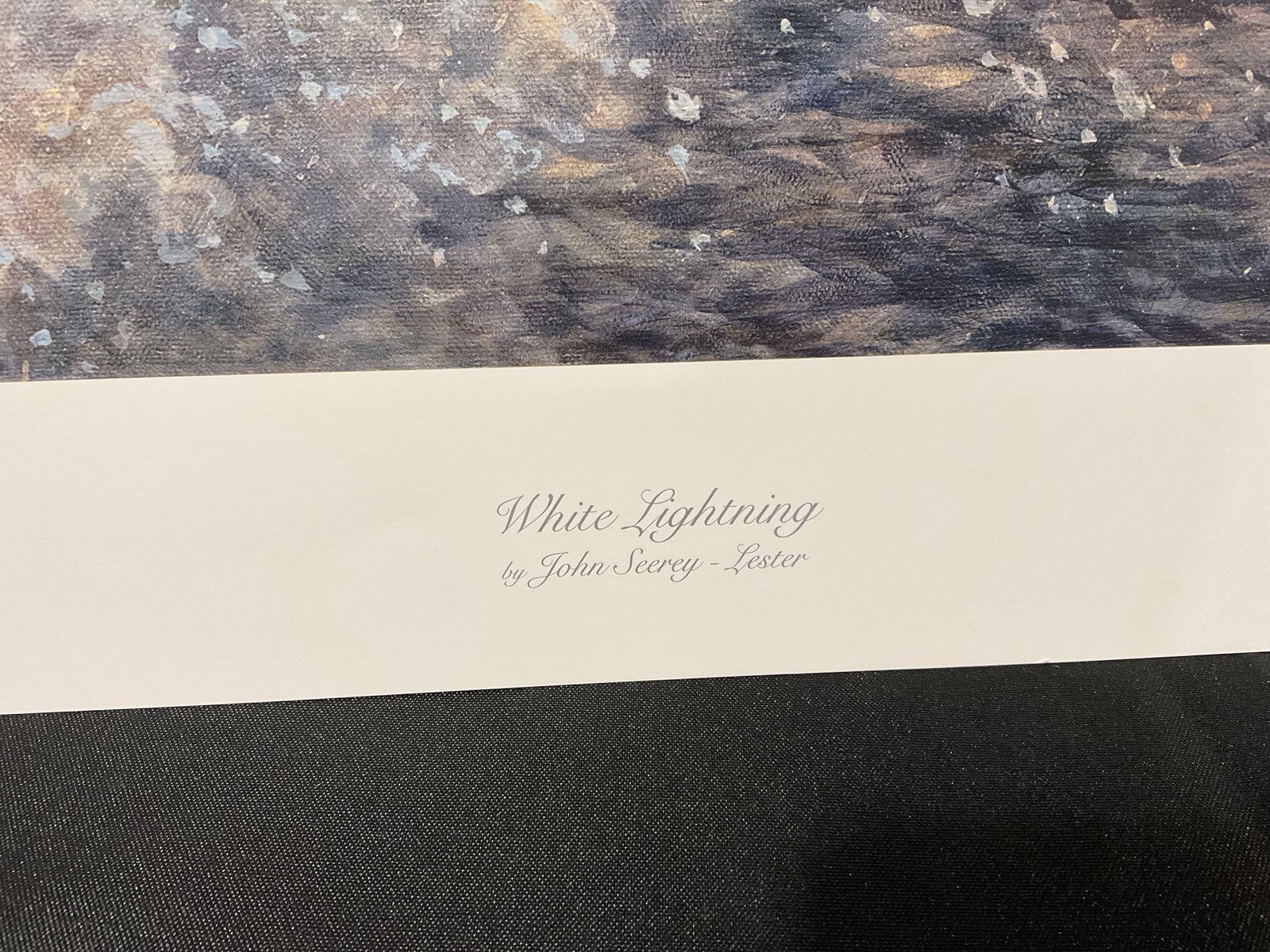 Unframed Signed & #d 1034/1250 Litho, titled White Lightning by John Seesey Lester 1997, 27x40 inch - 4