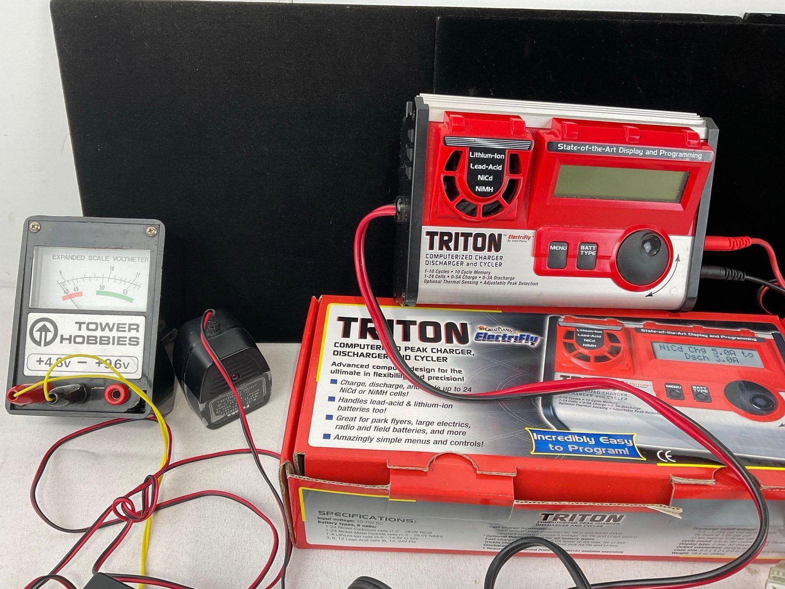Hobbico Quick Field Charger & Triton Computerized Peak Charger & more RC pieces - 2