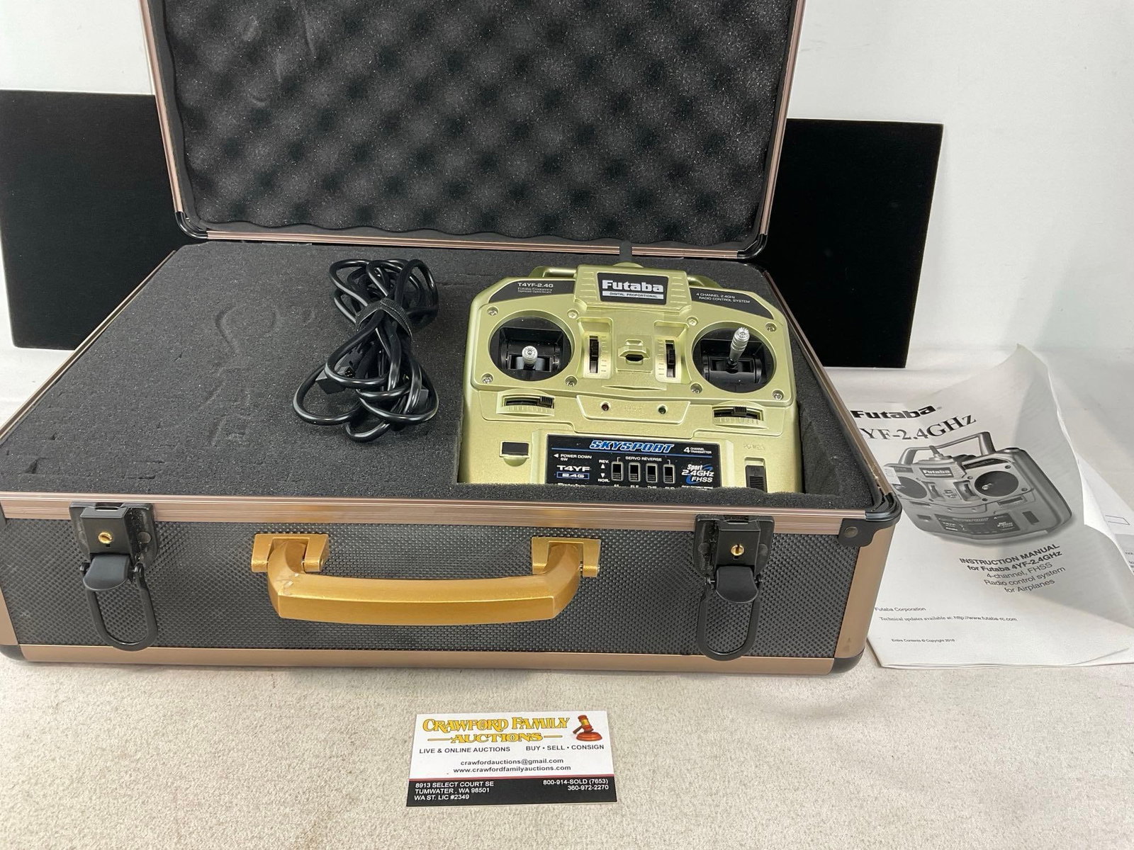 Futaba 4YF-2.4 GHz Radio Control Transmitter w/Manual & Hard case: Appears to be in good shape. The piece measures approx 7h x 17w x 14d inches. See pics. E-6260