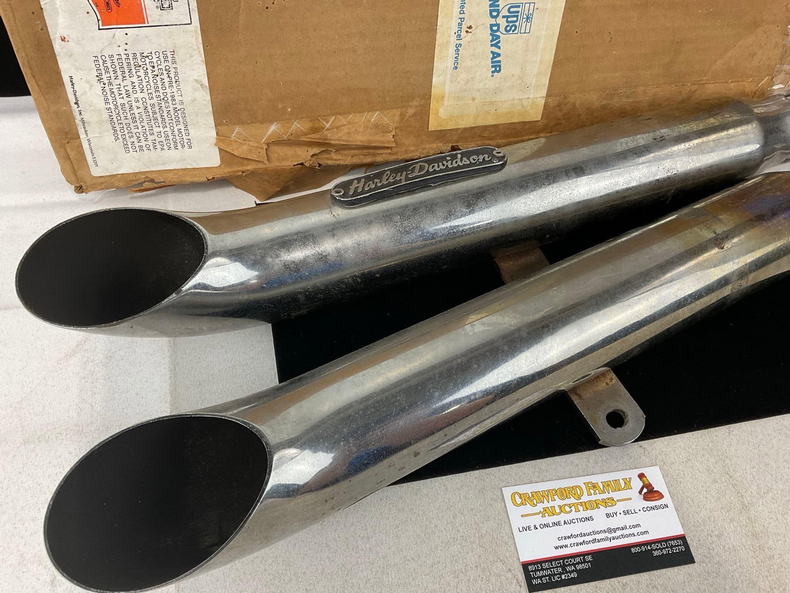Vintage Harley Davidson Turnout Muffler Kit, Used, looks to be in original box, model 91735-85 - 2