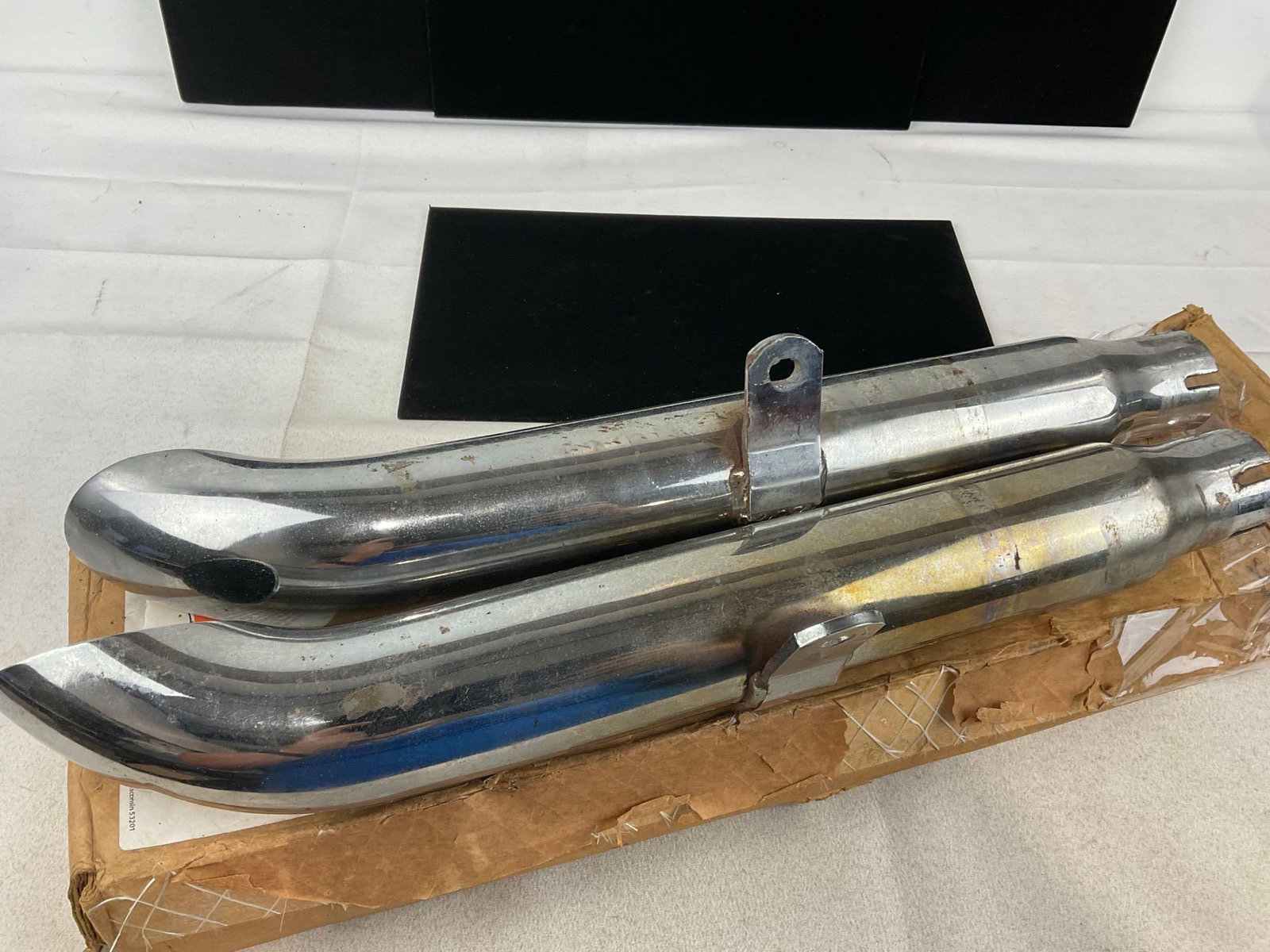 Vintage Harley Davidson Turnout Muffler Kit, Used, looks to be in original box, model 91735-85 - 4