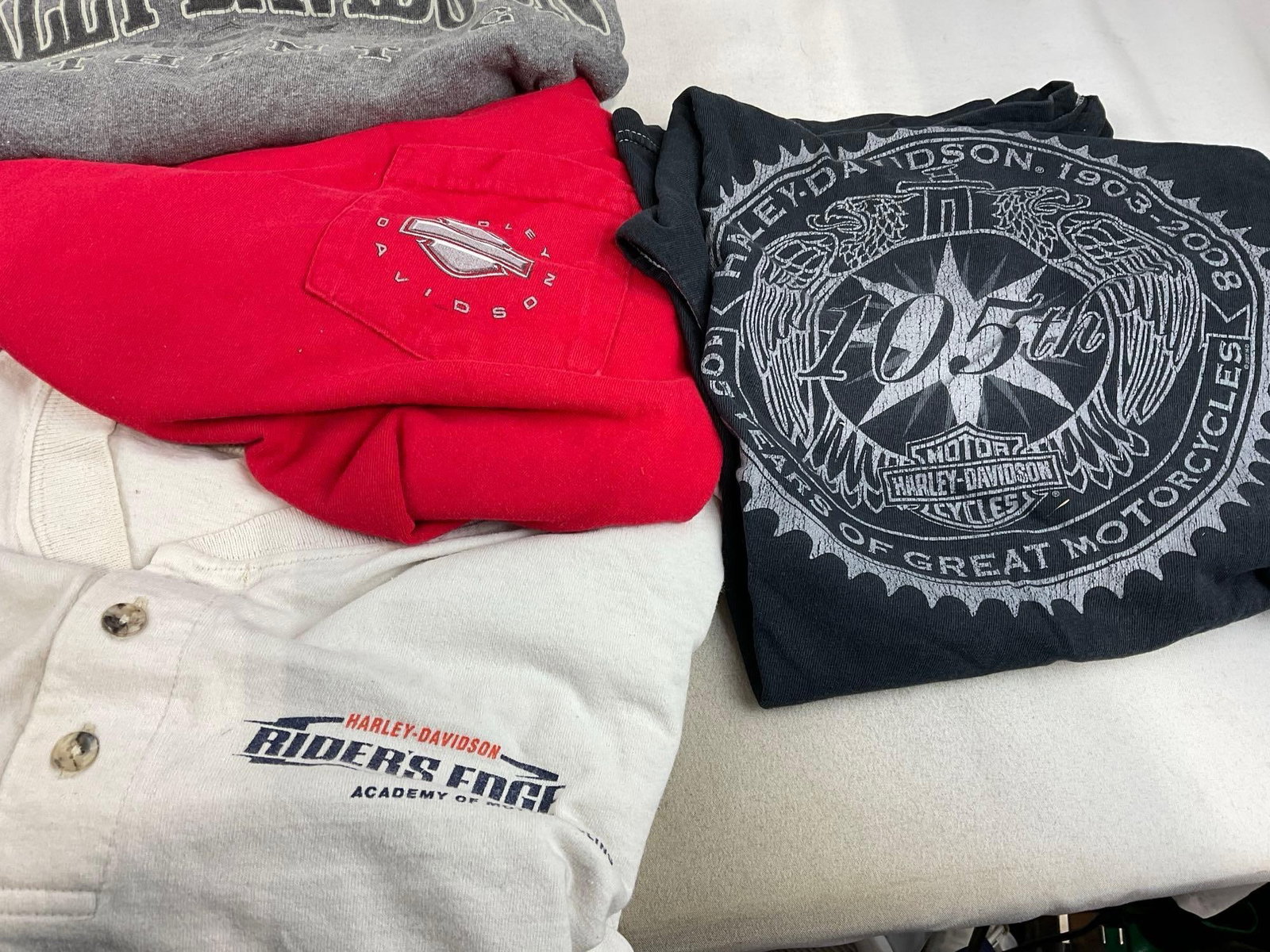 Variety of 13 Harley Davidson T-Shirts, Vintage & more modern, Mens Size Medium & Large - 4