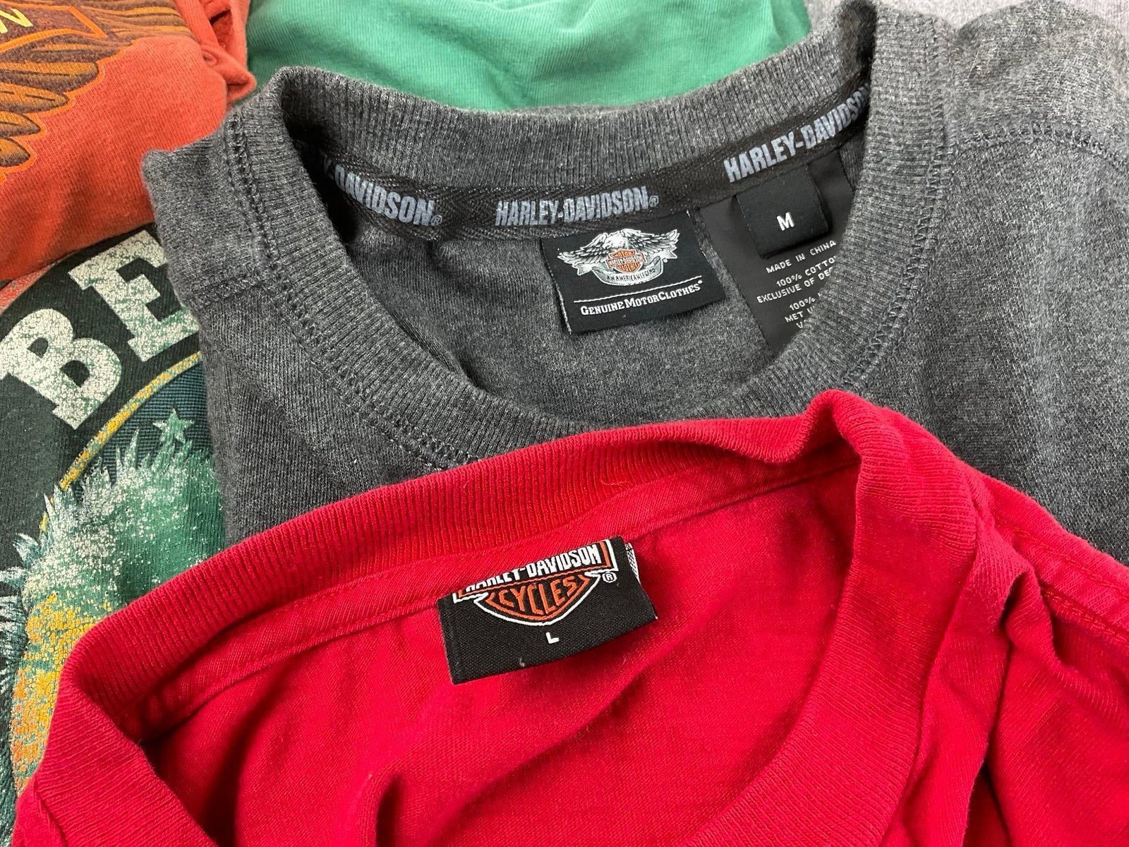 Variety of 13 Harley Davidson T-Shirts, Vintage & more modern, Mens Size Medium & Large - 6