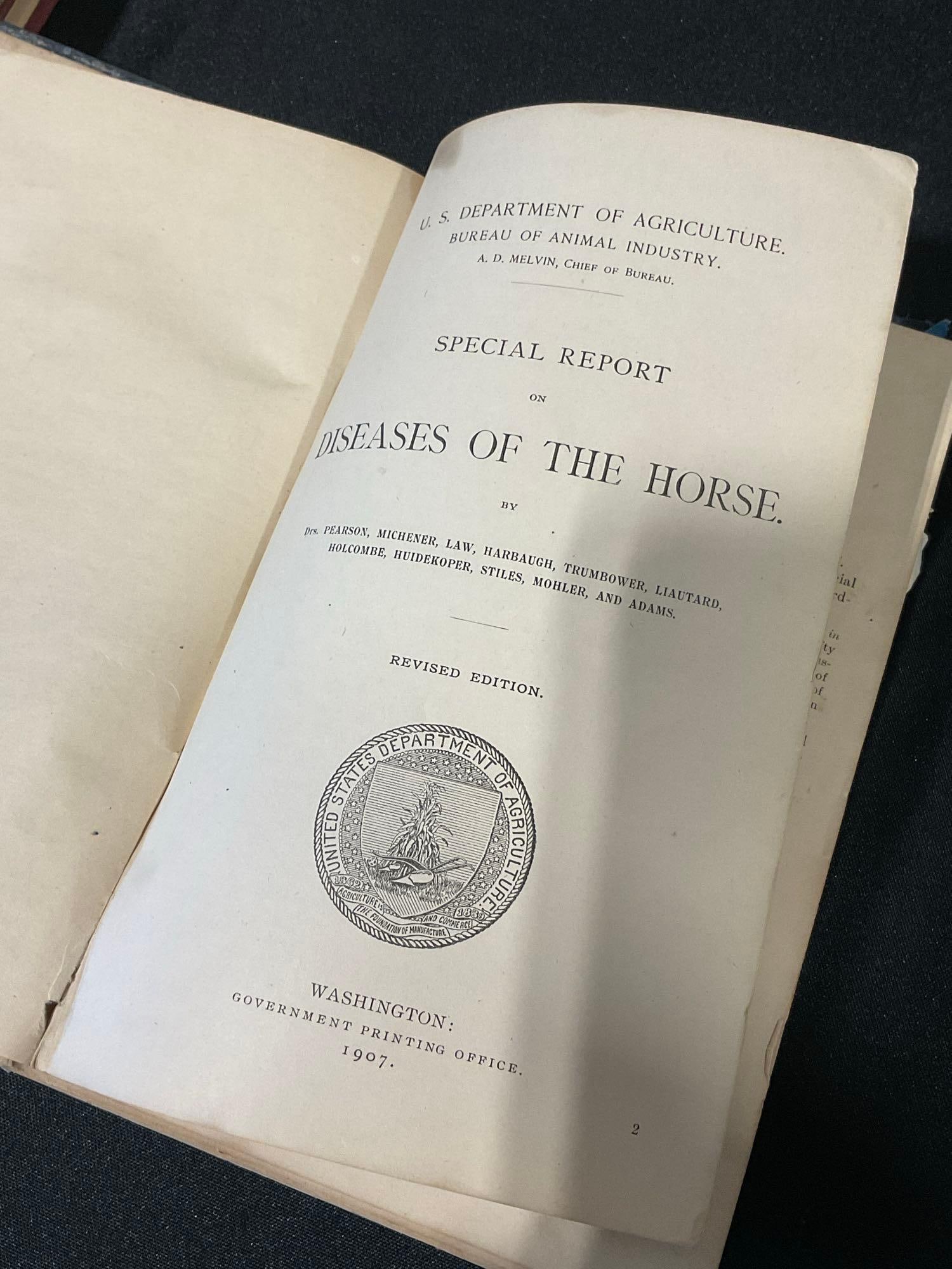 Set of 3 Old Veterinary Books, 2x 1940s Surgery Notes by ER Frank, & 1907 Diseases of the Horse - 5
