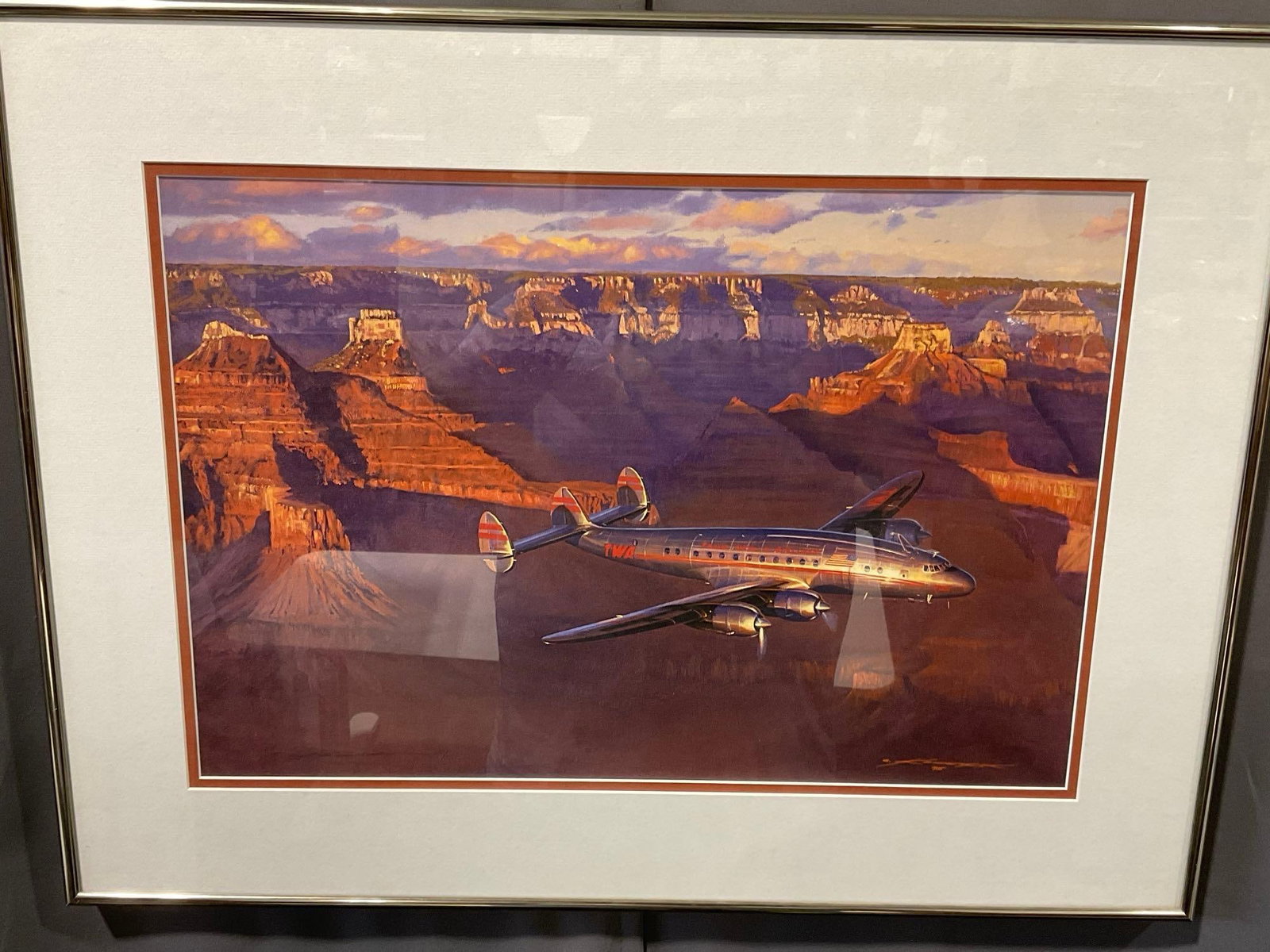 Framed Signed & #d 150/850 Litho, Canyon Starliner by Craig Kodera, 21x28 inches w/COA: Appears to be in good shape. The piece measures approx 21h x 28w x 3d inches. See pics. E-6450