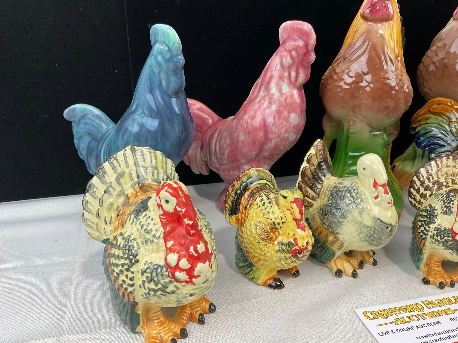 Selection of 11 Ceramic Turkeys, Chickens, Salt & Pepper Shakers, Planters, Figurines & more - 2