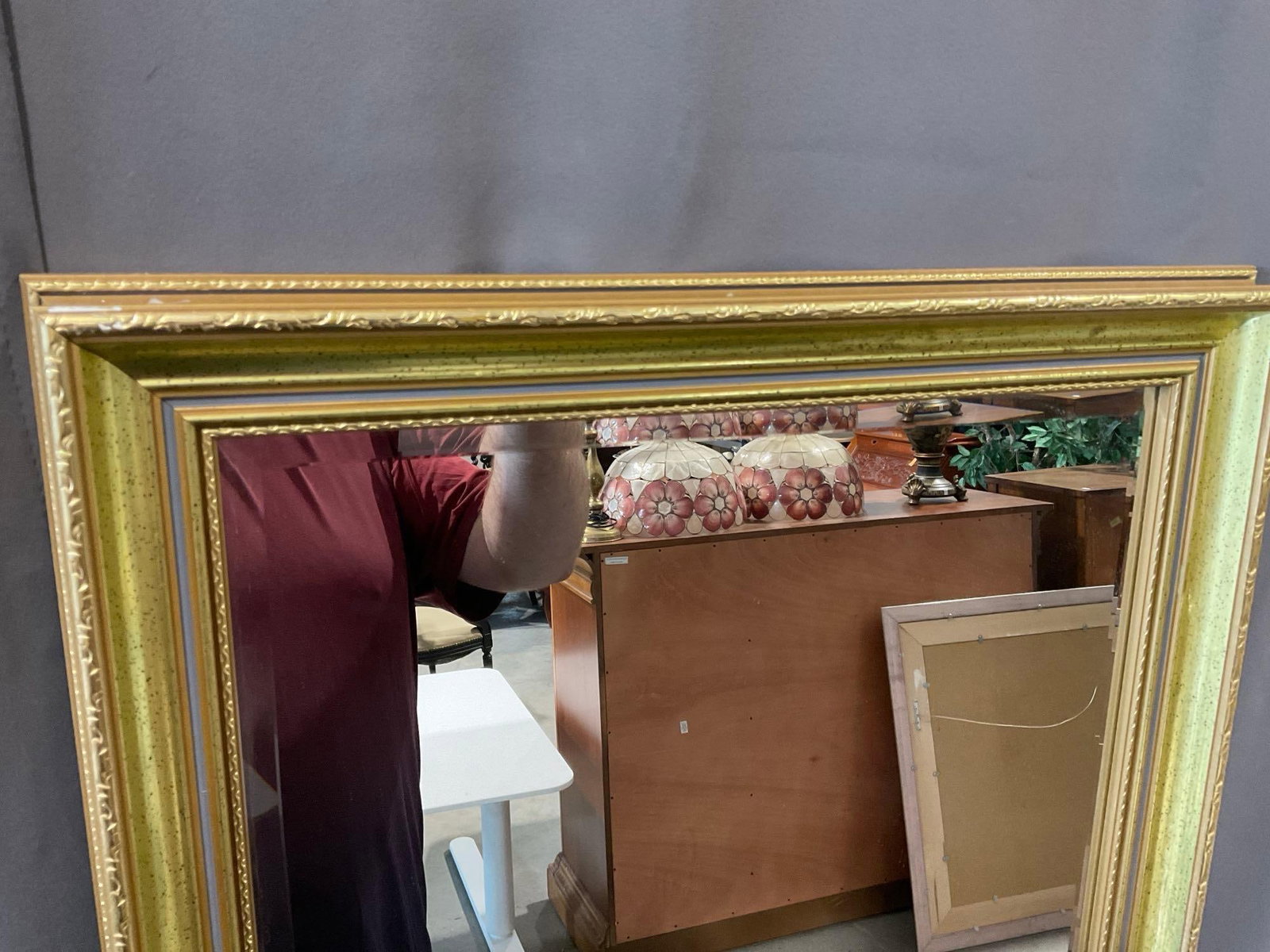 Framed Mirror, Giltwood Frame, Beveled Edge, 21x35 inches - 2