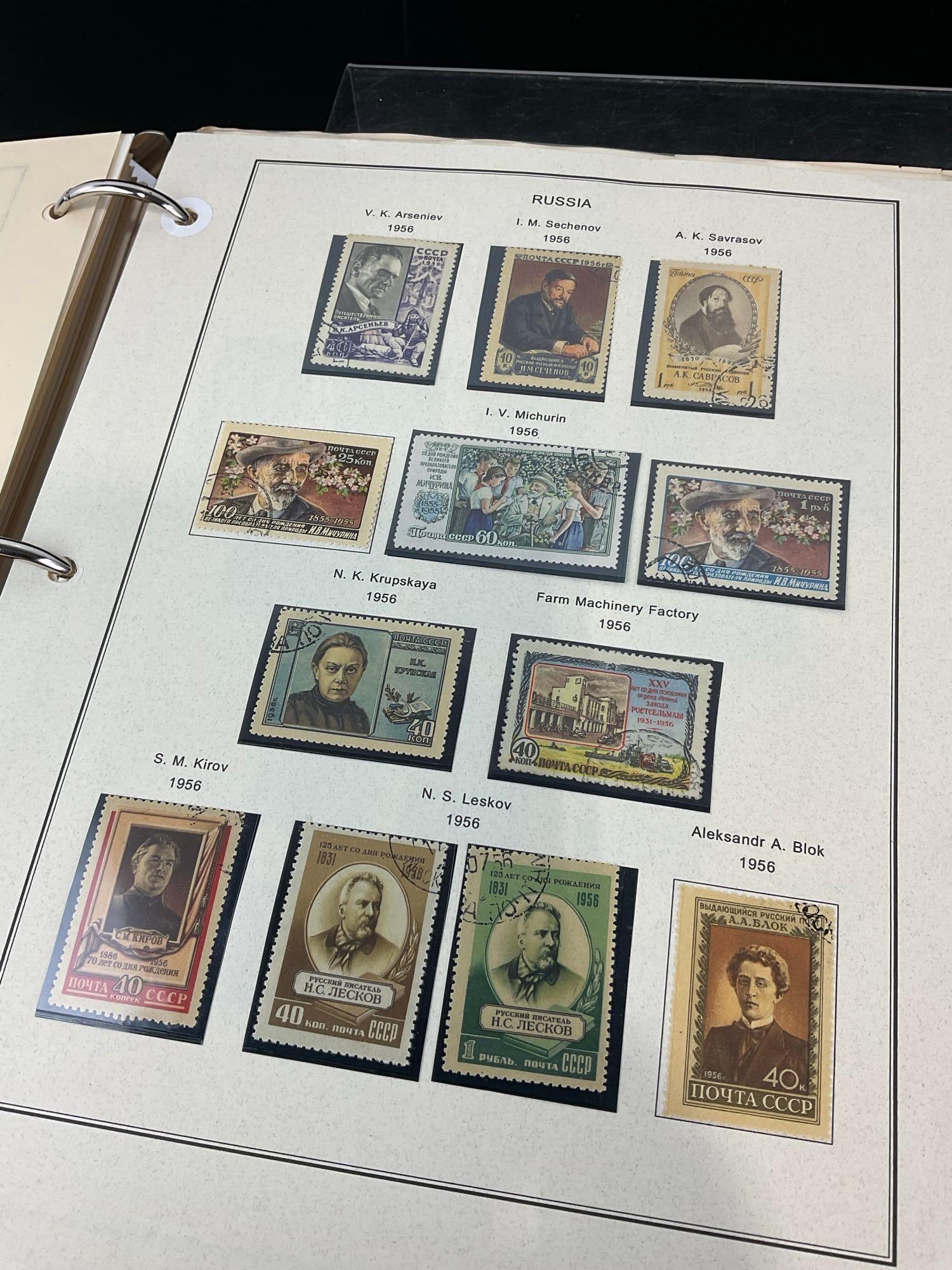 Large Album w/stamps from Russia, some from ~1866 to 1960s, & Universal Stamp Album - 11