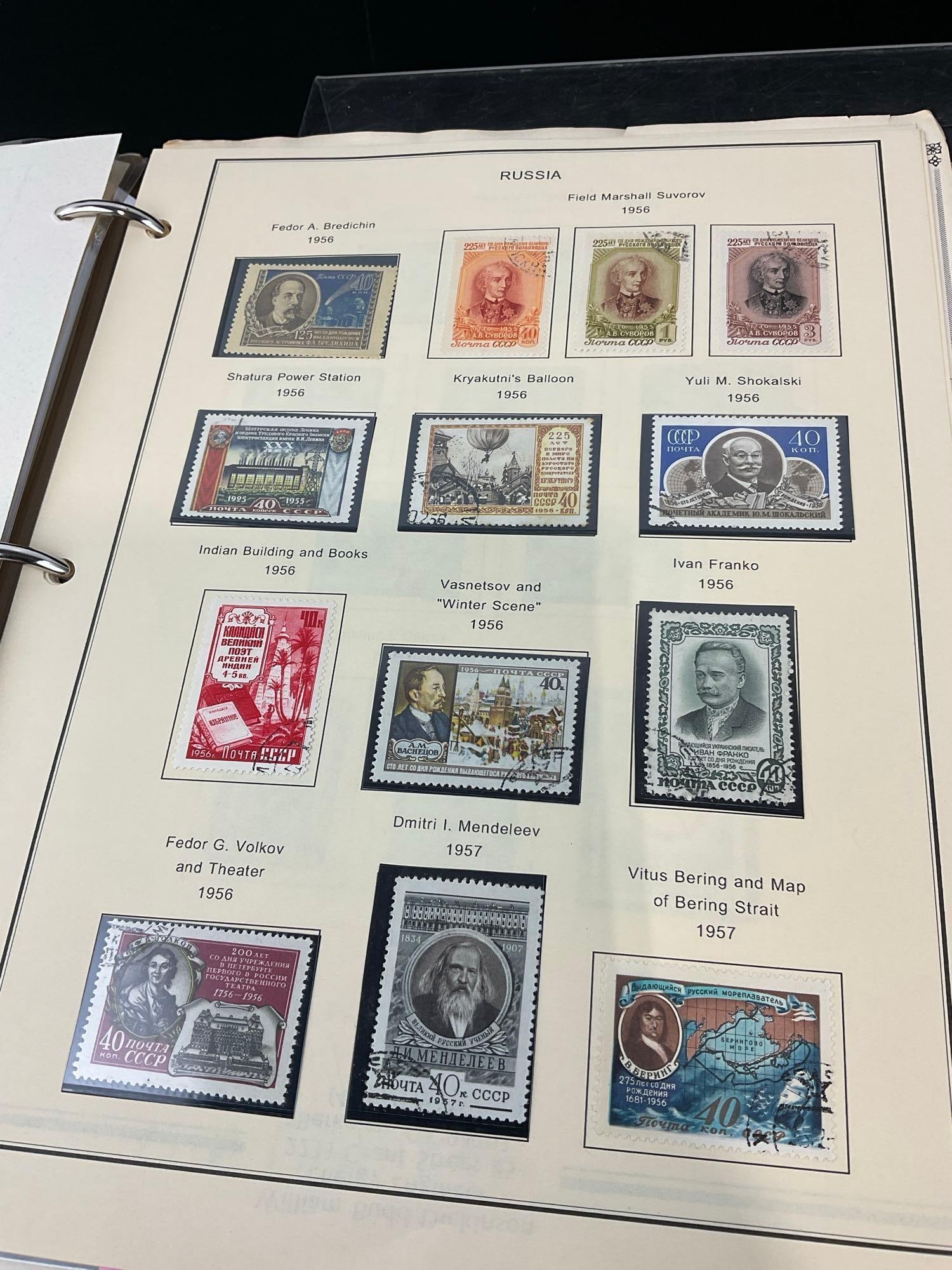 Large Album w/stamps from Russia, some from ~1866 to 1960s, & Universal Stamp Album - 12