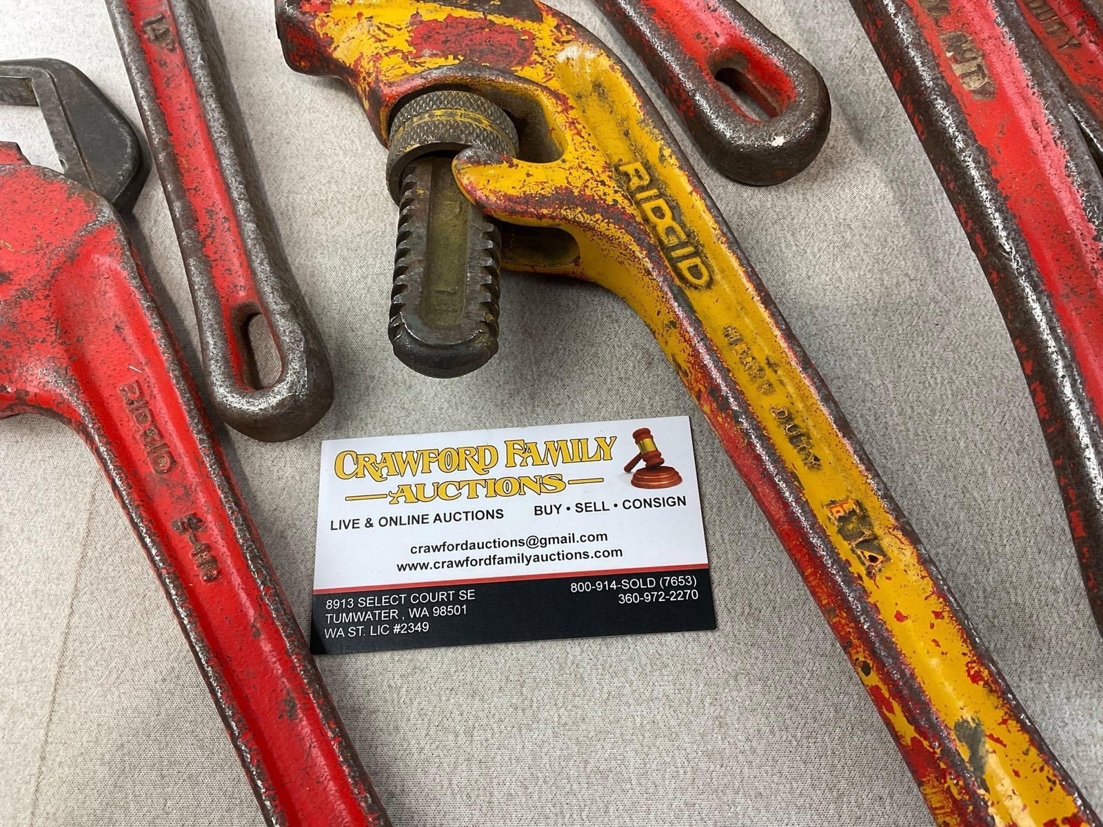 10 Craftsman & Ridgid Cast Iron Pipe Wrenches, 24, 18, 14 inches, & smaller - 2