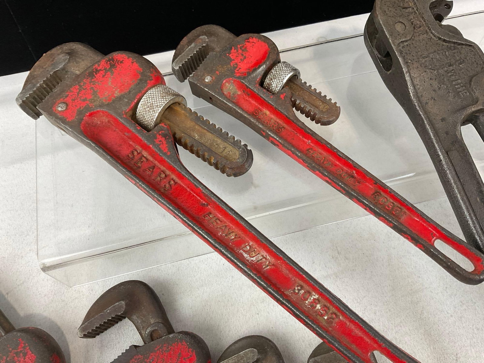9 Sears/Craftsman Pipe Wrenches, assorted sizes, 5 Crescent Wrenches, Locking Pliers, & more - 4
