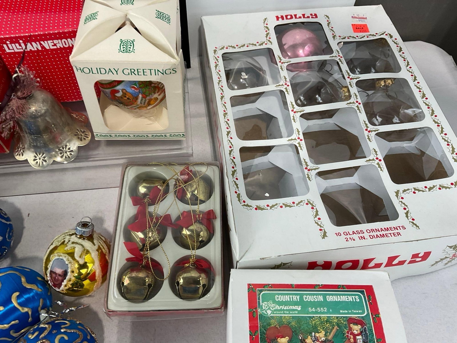 Assortment of Vintage Glass Christmas Ornaments, Coby Glass Products Co, Holly, Lillian Vernon &m... - 4