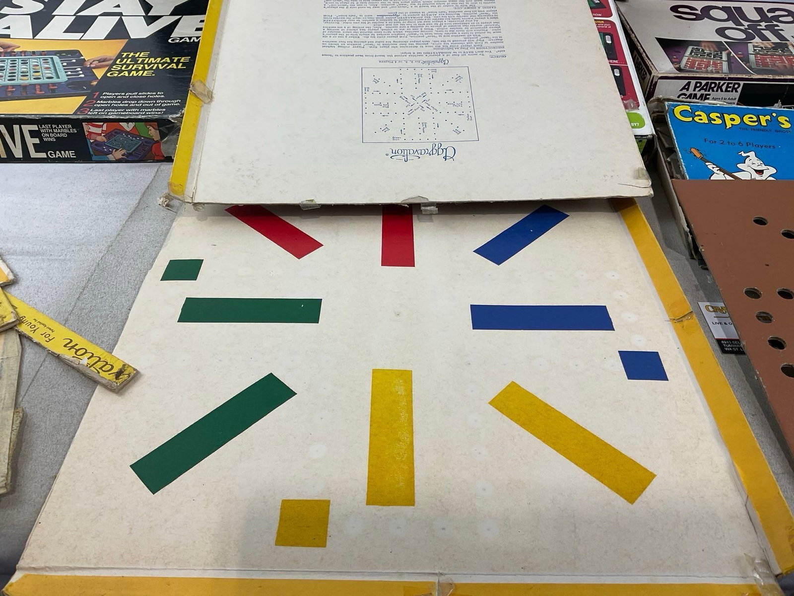 6 Vintage Games, Aggravation, Concentration, Othello, Stay Alive, Square Off, Caspers Picture Lotto - 3