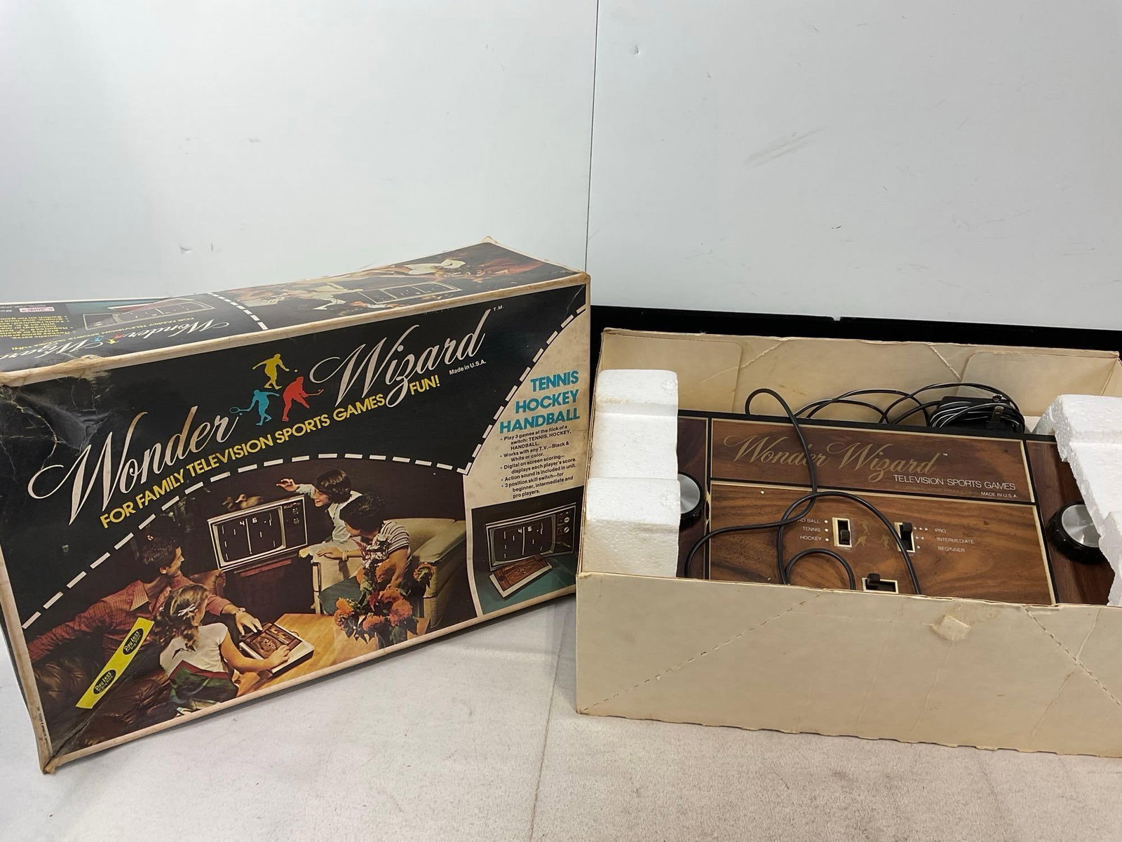 3 Vintage Games, Wonder Wizard TV game system, Trac 4, & Superfection Pattern board games - 7