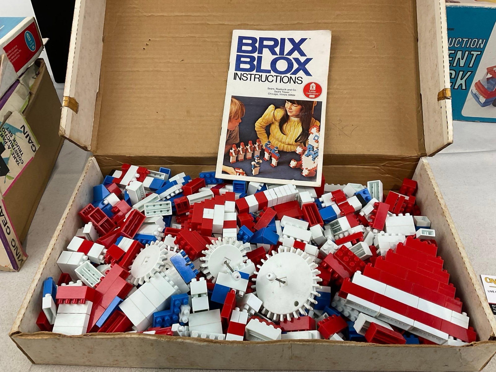 2x Sears Brix Blox Brick Sets, Construction Cement Truck, Learn While You Play Toy Truck Set - 10
