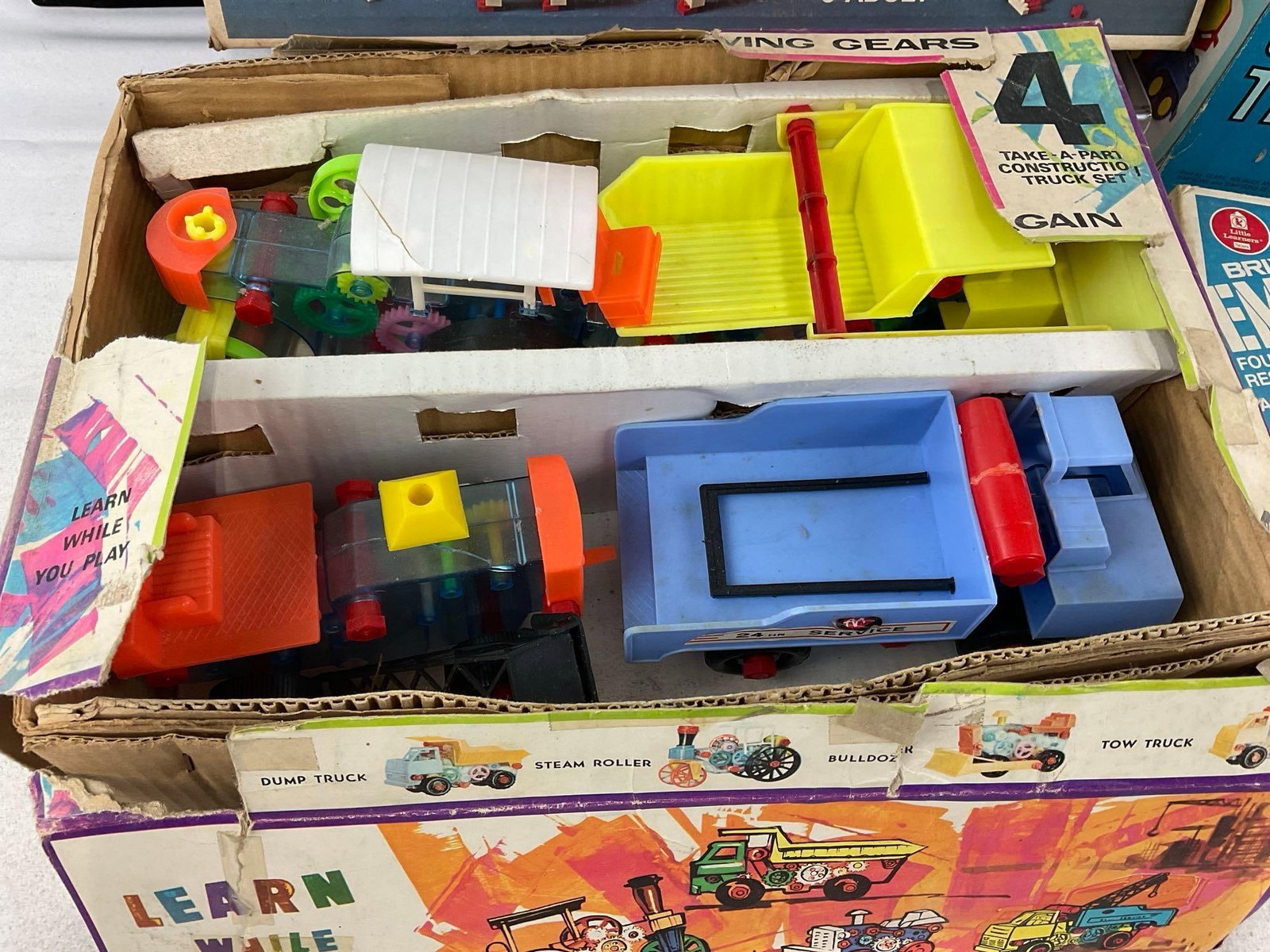 2x Sears Brix Blox Brick Sets, Construction Cement Truck, Learn While You Play Toy Truck Set - 2