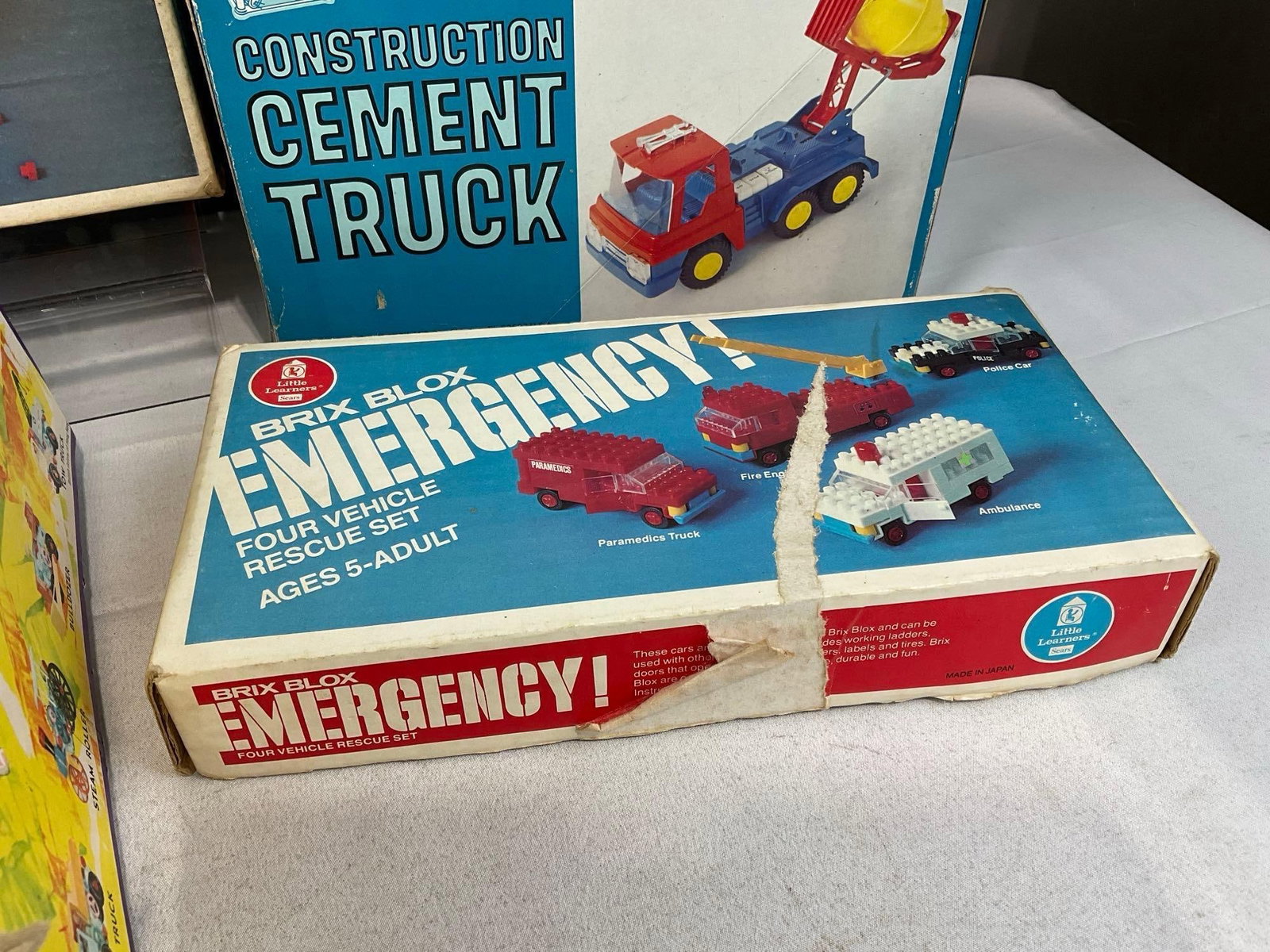 2x Sears Brix Blox Brick Sets, Construction Cement Truck, Learn While You Play Toy Truck Set - 3