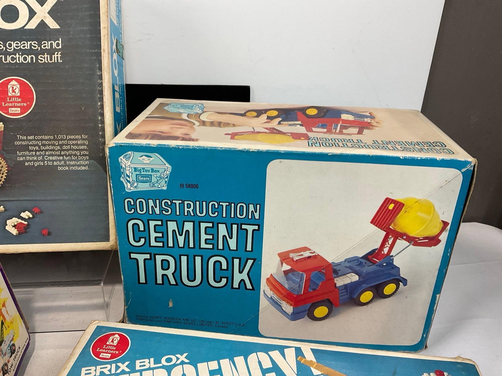2x Sears Brix Blox Brick Sets, Construction Cement Truck, Learn While You Play Toy Truck Set - 4