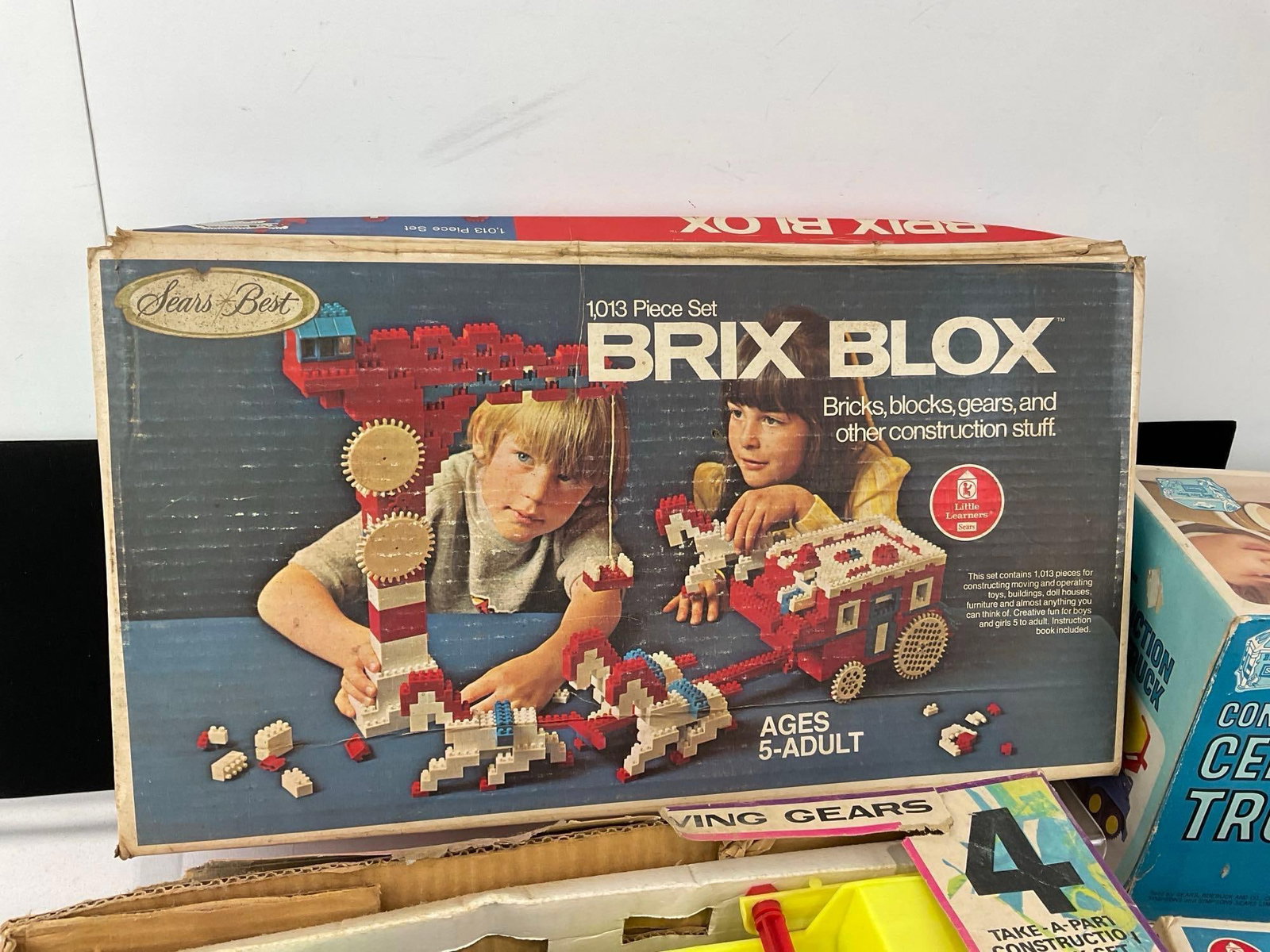 2x Sears Brix Blox Brick Sets, Construction Cement Truck, Learn While You Play Toy Truck Set - 5