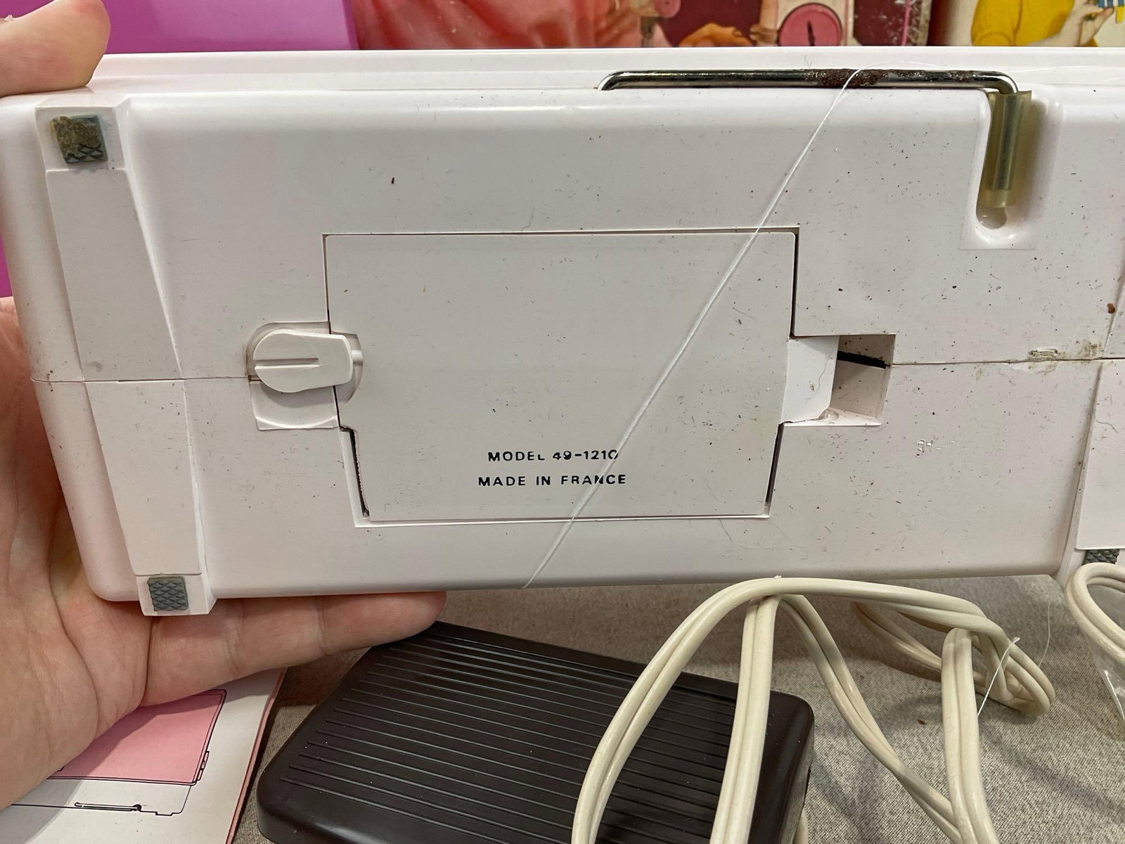Sears Lockstitch Childs Sewing Machine, RingaMajigs w/cylinder box, Marx Crawling Baby w/remote Toy - 6