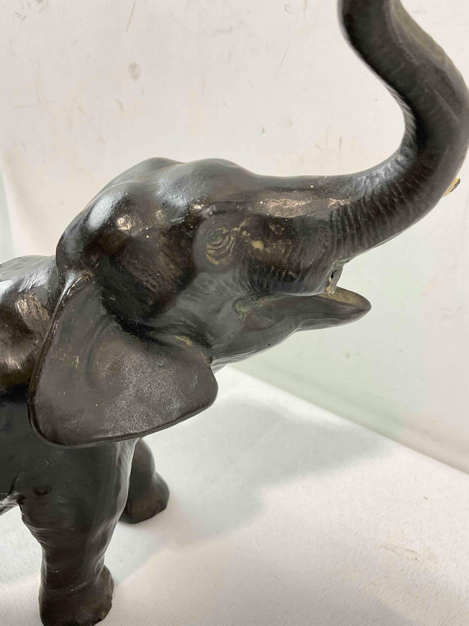 12 pcs Vintage Metal Elephant Figurines, incl. Candle Holder, Coin Bank, Book Ends & More! - 4