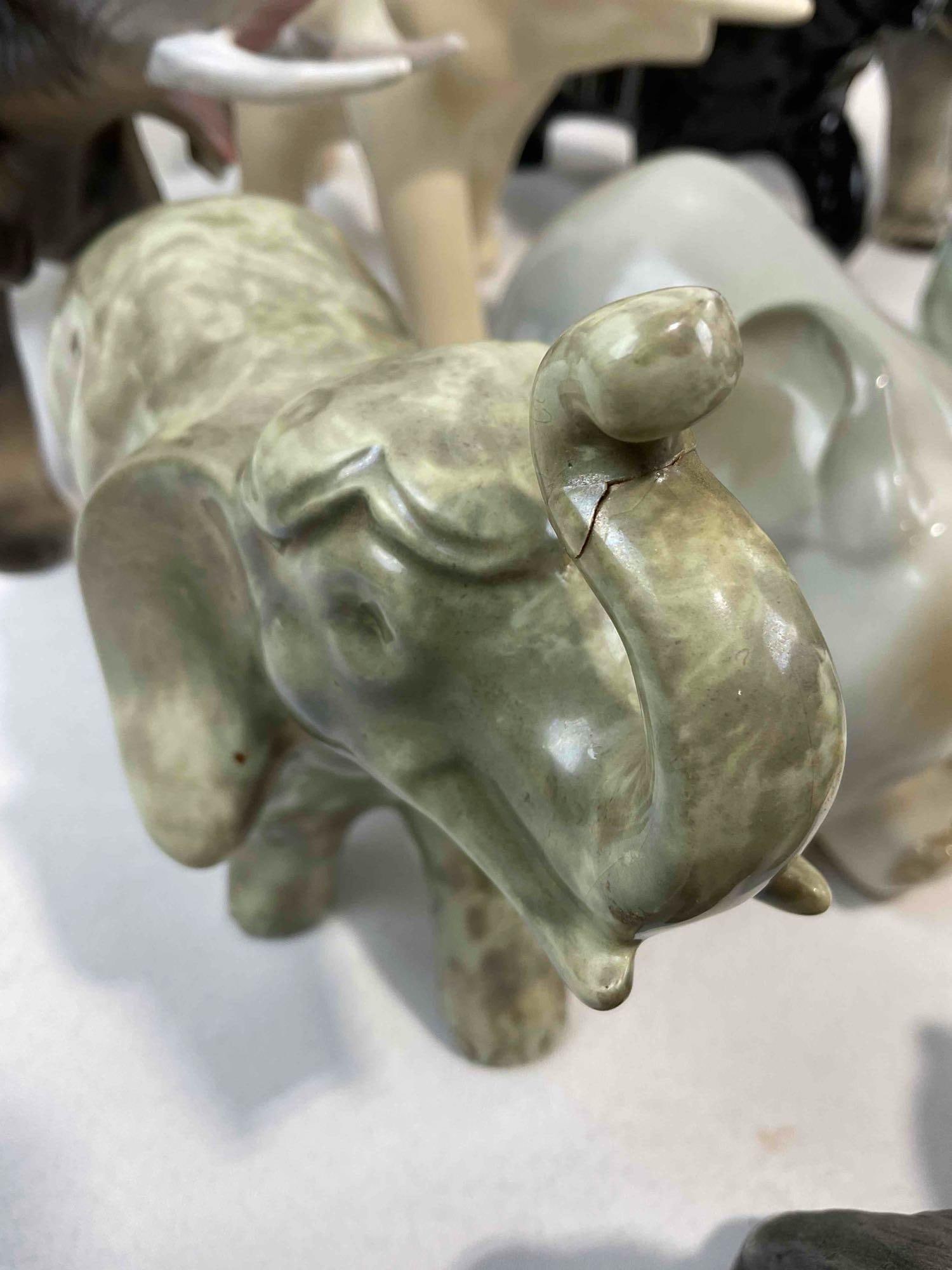 12 pcs Vintage Ceramic Elephant Figurines, incl. Made in Japan & More! Fair Condition. See pics. - 4