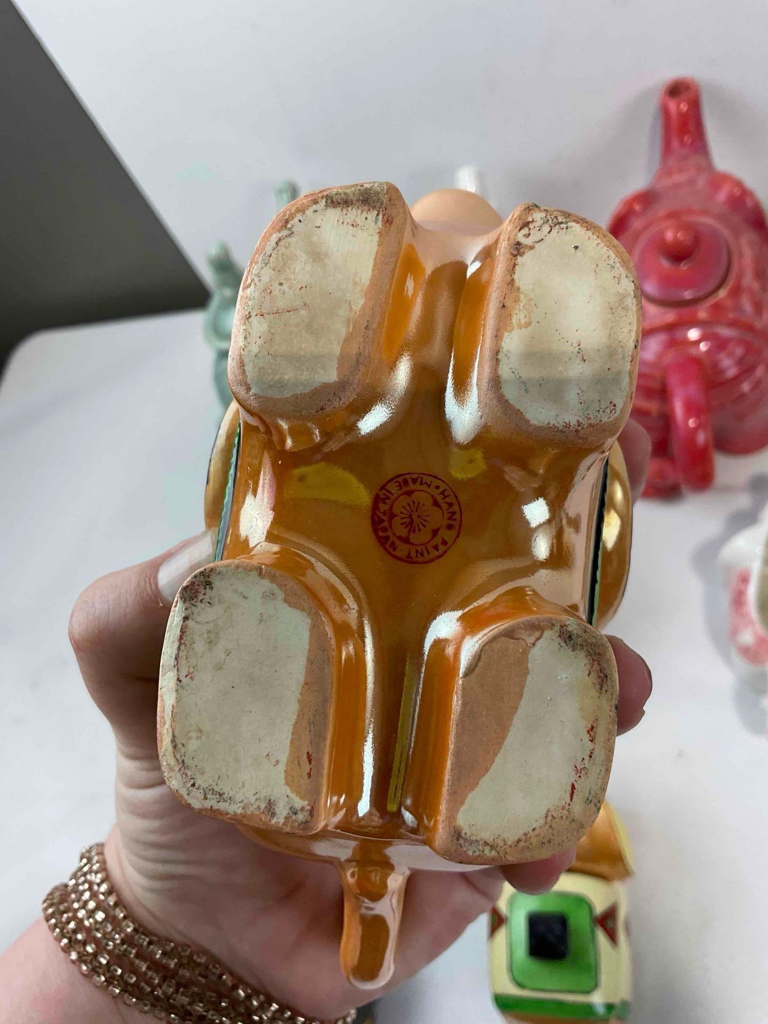 12 pcs Charming Ceramic Elephant Tea Set Dishes, incl. Teapots, Creamers, Sugar Bowl. - 6