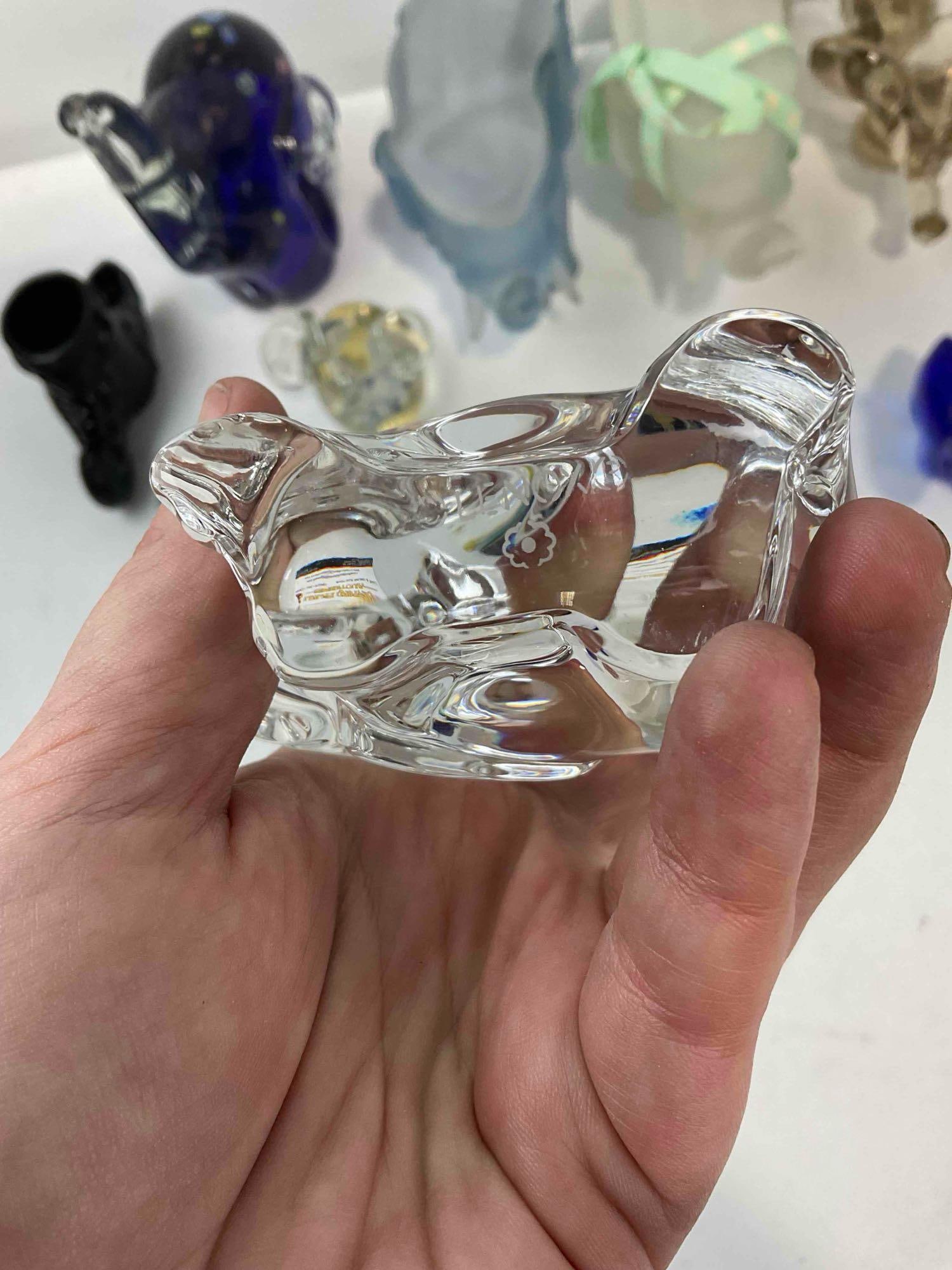 12 pcs Glass Elephant Figurines & Paper Weights, incl. Lenox Fine Crystal & More! See pics. - 7