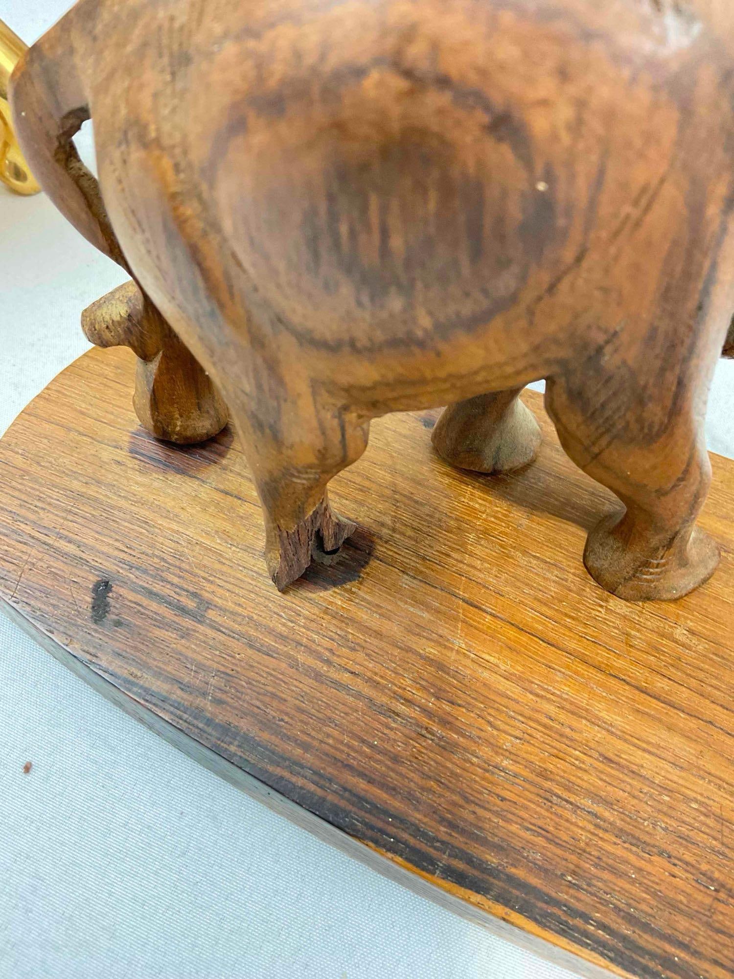 8 pcs Decorative Collectible Assortment, incl. Carved Wood Cats & Elephants & More! See pics. - 7