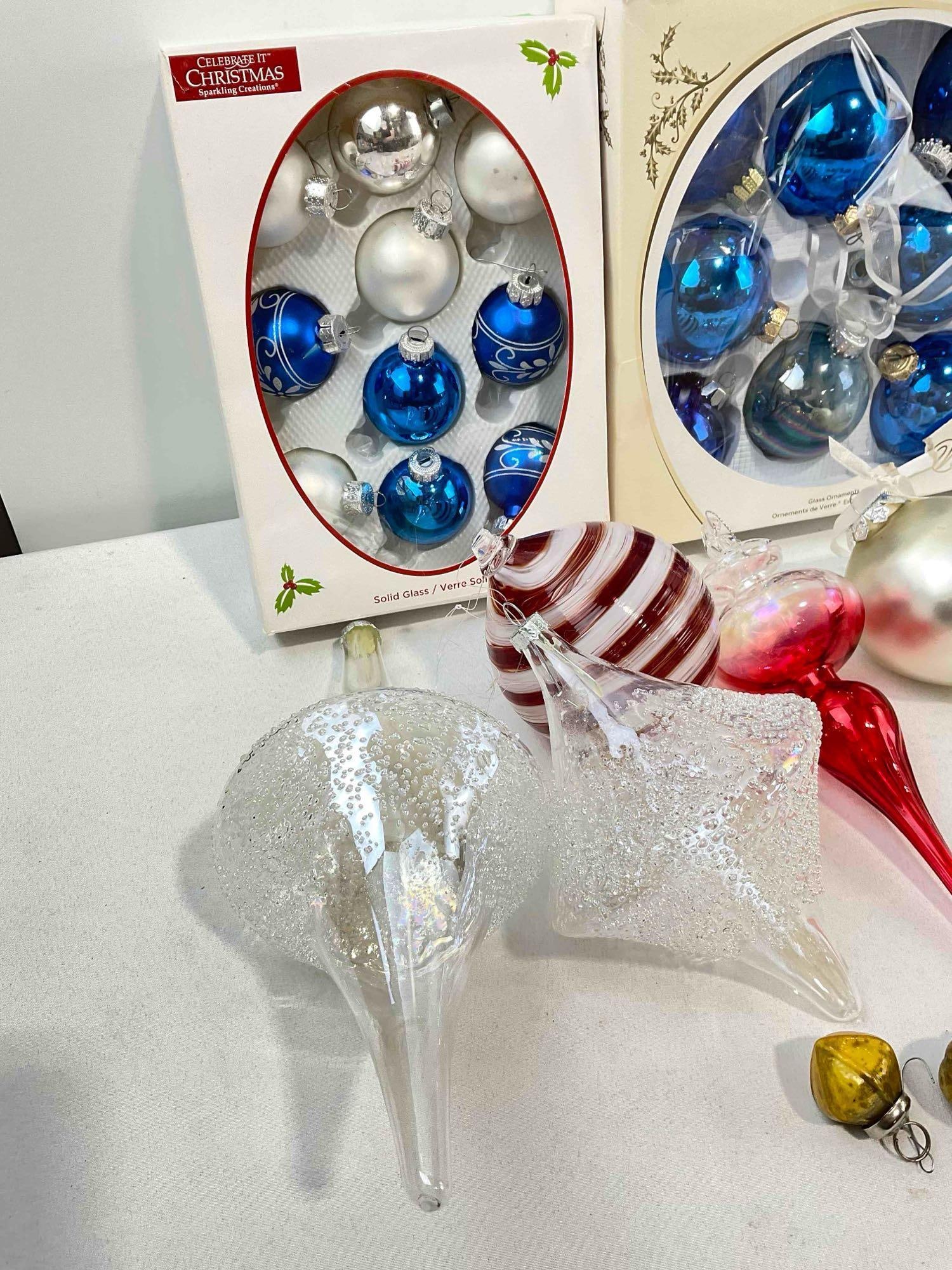 18 pcs Vintage Glass Christmas Tree Ornament Collection, incl. Baubles, Drops & More! See pics. - 3
