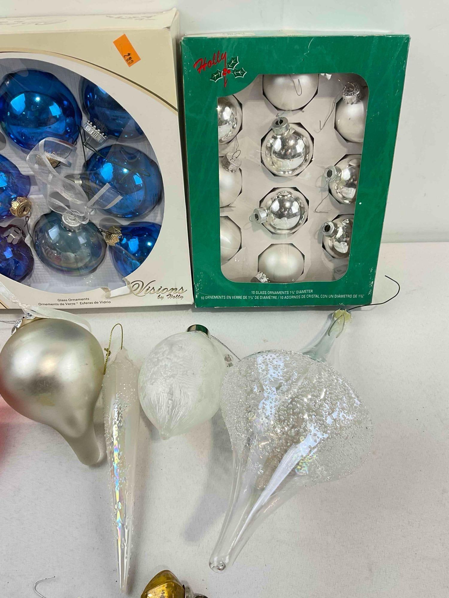 18 pcs Vintage Glass Christmas Tree Ornament Collection, incl. Baubles, Drops & More! See pics. - 5