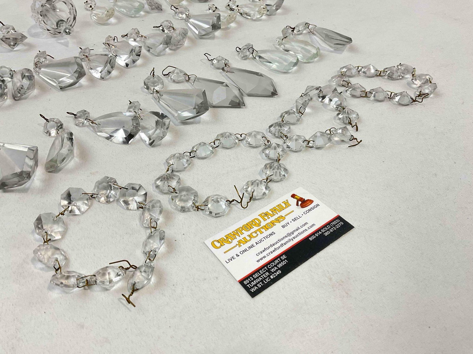 46 pcs Vintage Glass Chandelier Crystal Collection. Good Condition. See pics. - 6