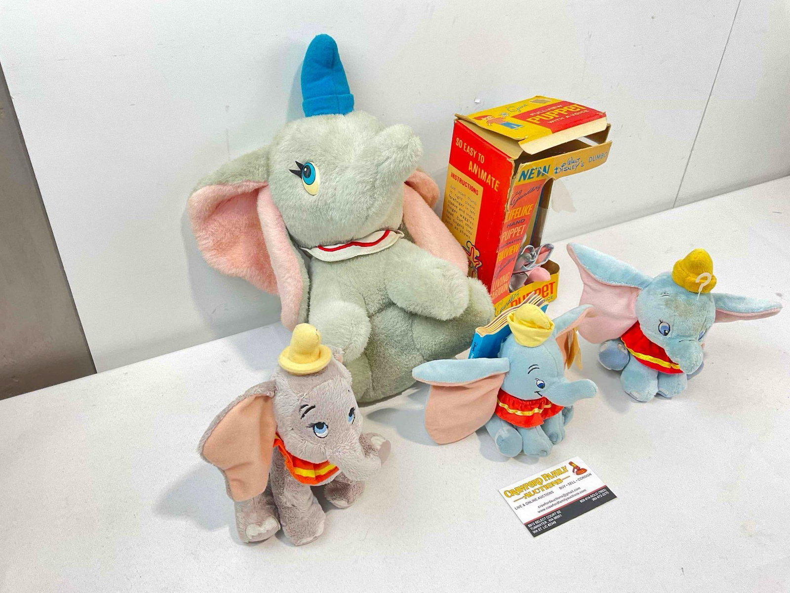 5 pcs Vintage Walt Disney's Dumbo the Elephant Toys, incl. Gundling Hand Puppet & More! - 3