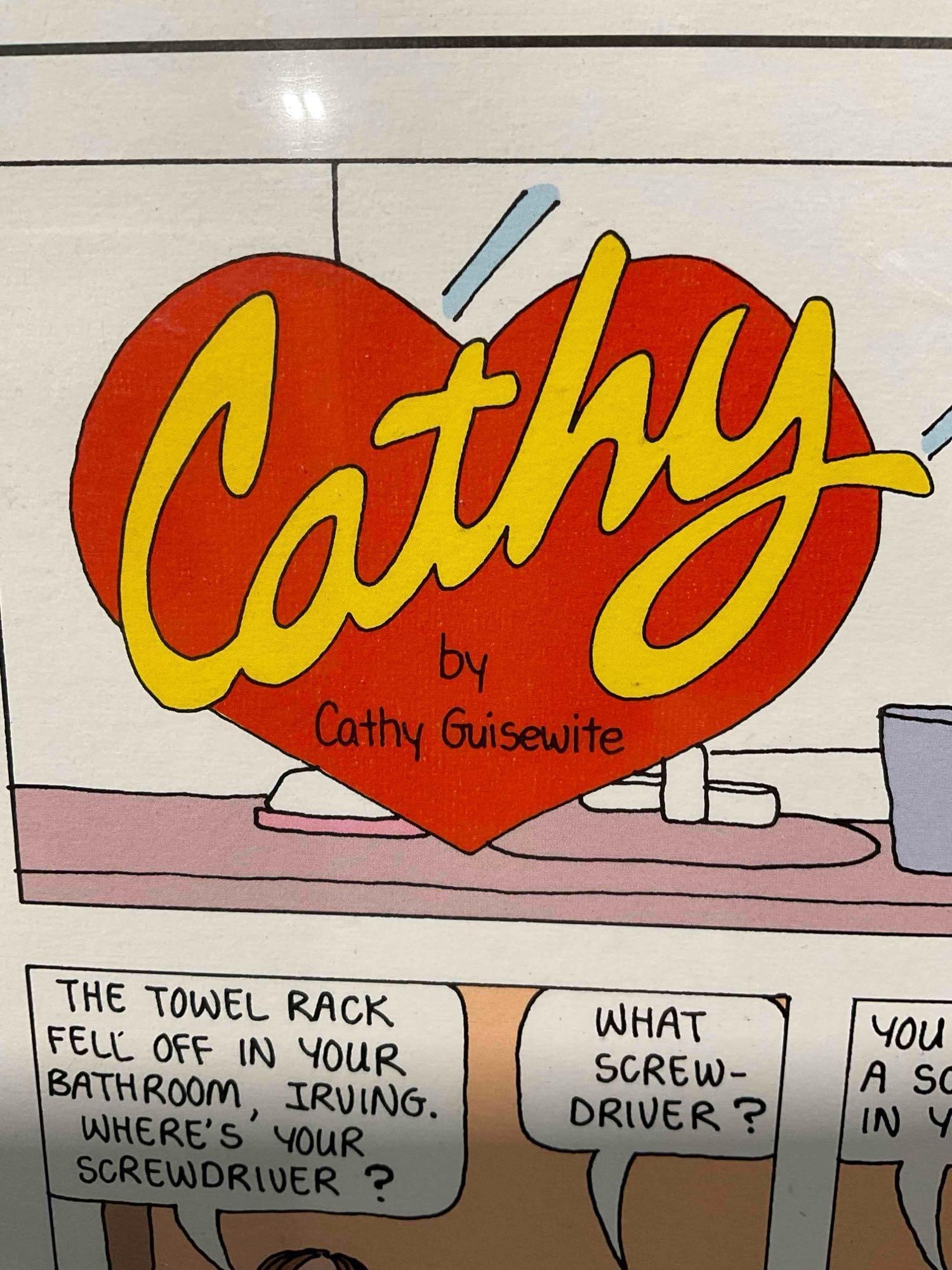 Vintage Unframed Comic Strip Print "Cathy" by Cathy Guisewite Ltd. Ed. 87/2500 w/ COA. - 5