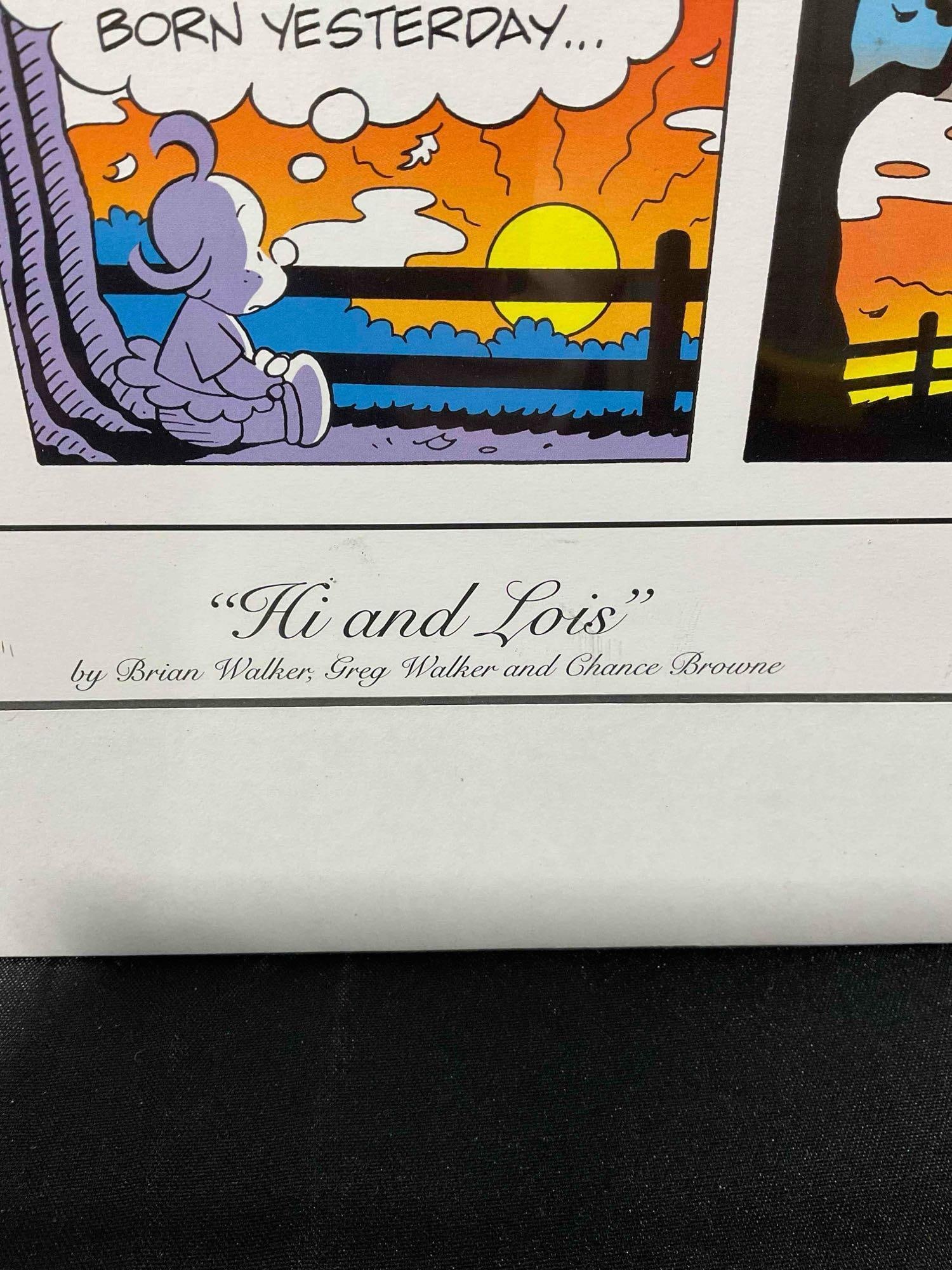 Vintage Unframed Comic Strip Print "Hi & Lois" by Brian & Greg Walker Ltd. Ed. 32/2500 w/ COA. - 3