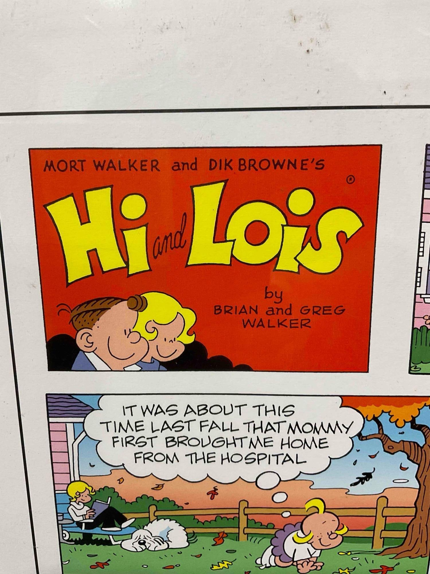 Vintage Unframed Comic Strip Print "Hi & Lois" by Brian & Greg Walker Ltd. Ed. 32/2500 w/ COA. - 4
