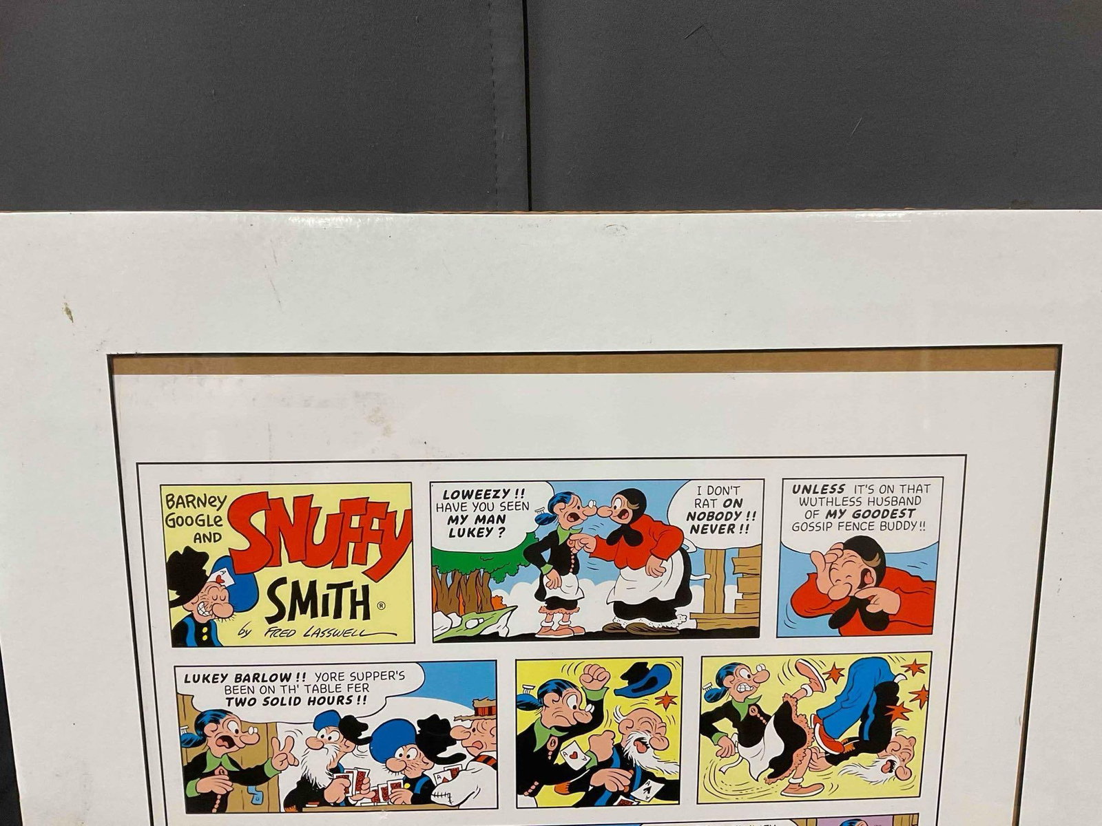 Vintage Unframed Comic Strip Print "Snuffy Smith" by Fred Lasswell Ltd. Ed. 60/2500, w/ COA. - 4