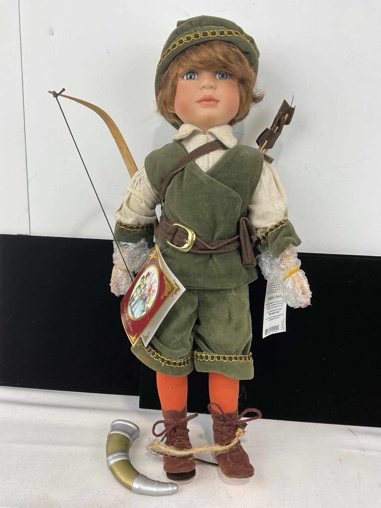 Set of 3 Geppeddo Dolls, Snow White & Robin Hood Fairy Tale Series, & William the Beefeater, 16 i... - 9
