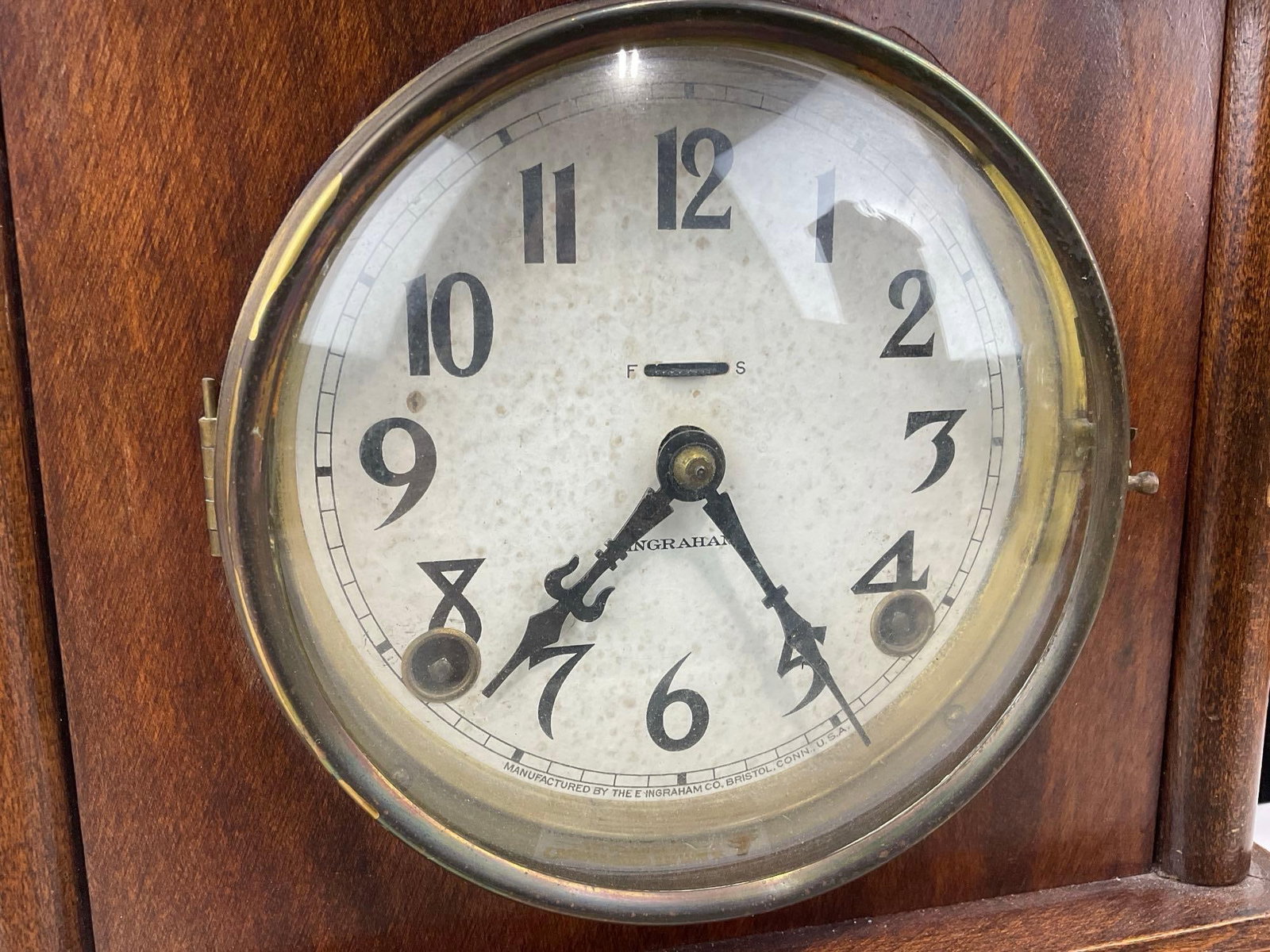 Early 20th Century E. Ingraham Co Mantel Clock, Time Strike, 11x12x7 inches - 2