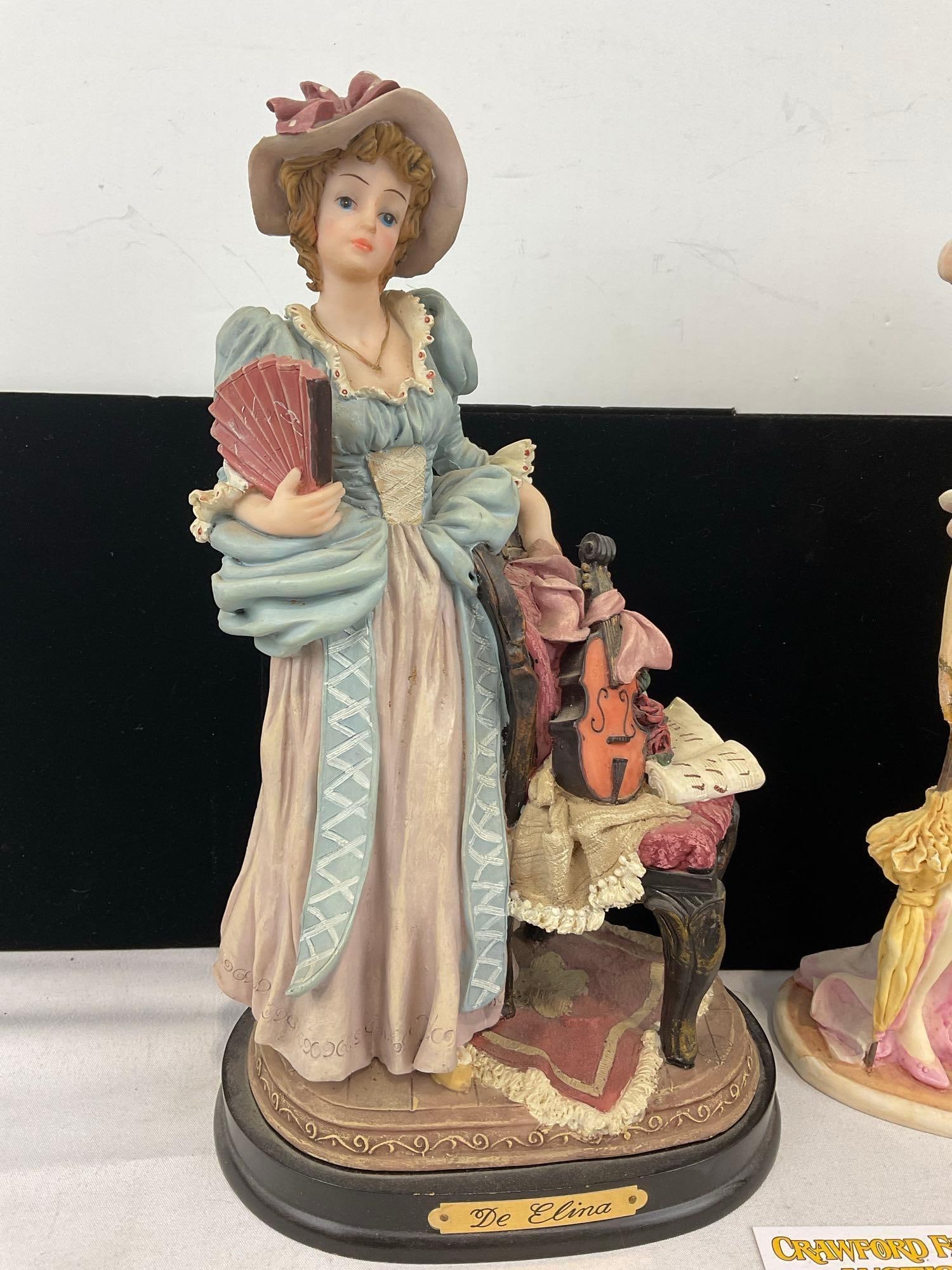 De Elina Victorian Lady w/Violin by Turtle King Corp & Two Women from The Mirella Collection - 2