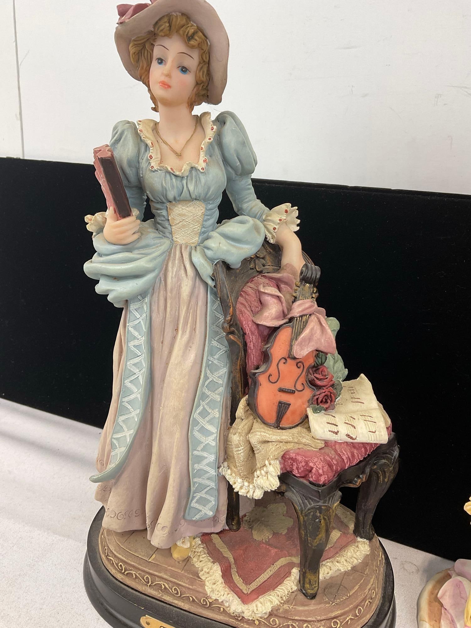 De Elina Victorian Lady w/Violin by Turtle King Corp & Two Women from The Mirella Collection - 3