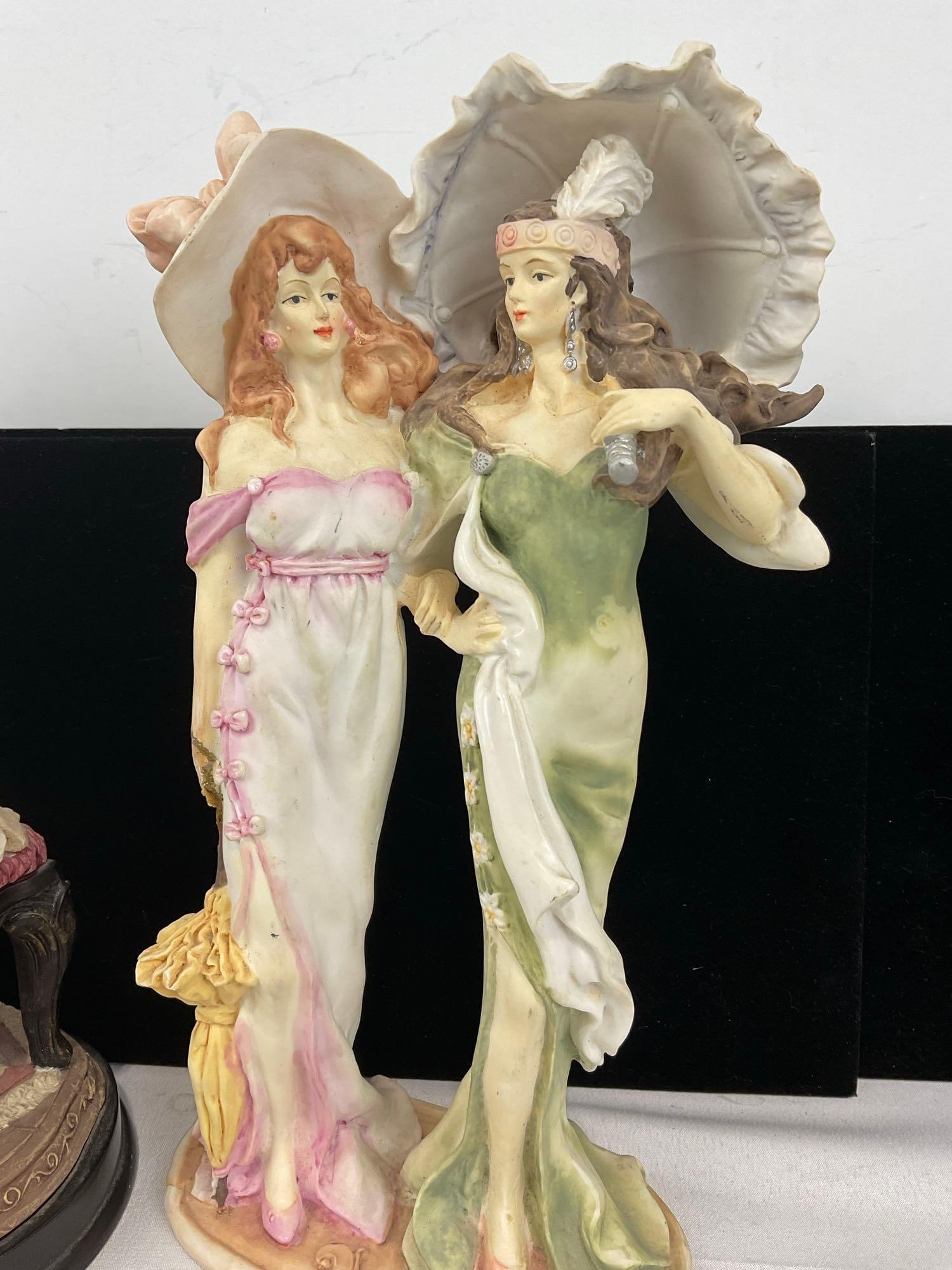 De Elina Victorian Lady w/Violin by Turtle King Corp & Two Women from The Mirella Collection - 4