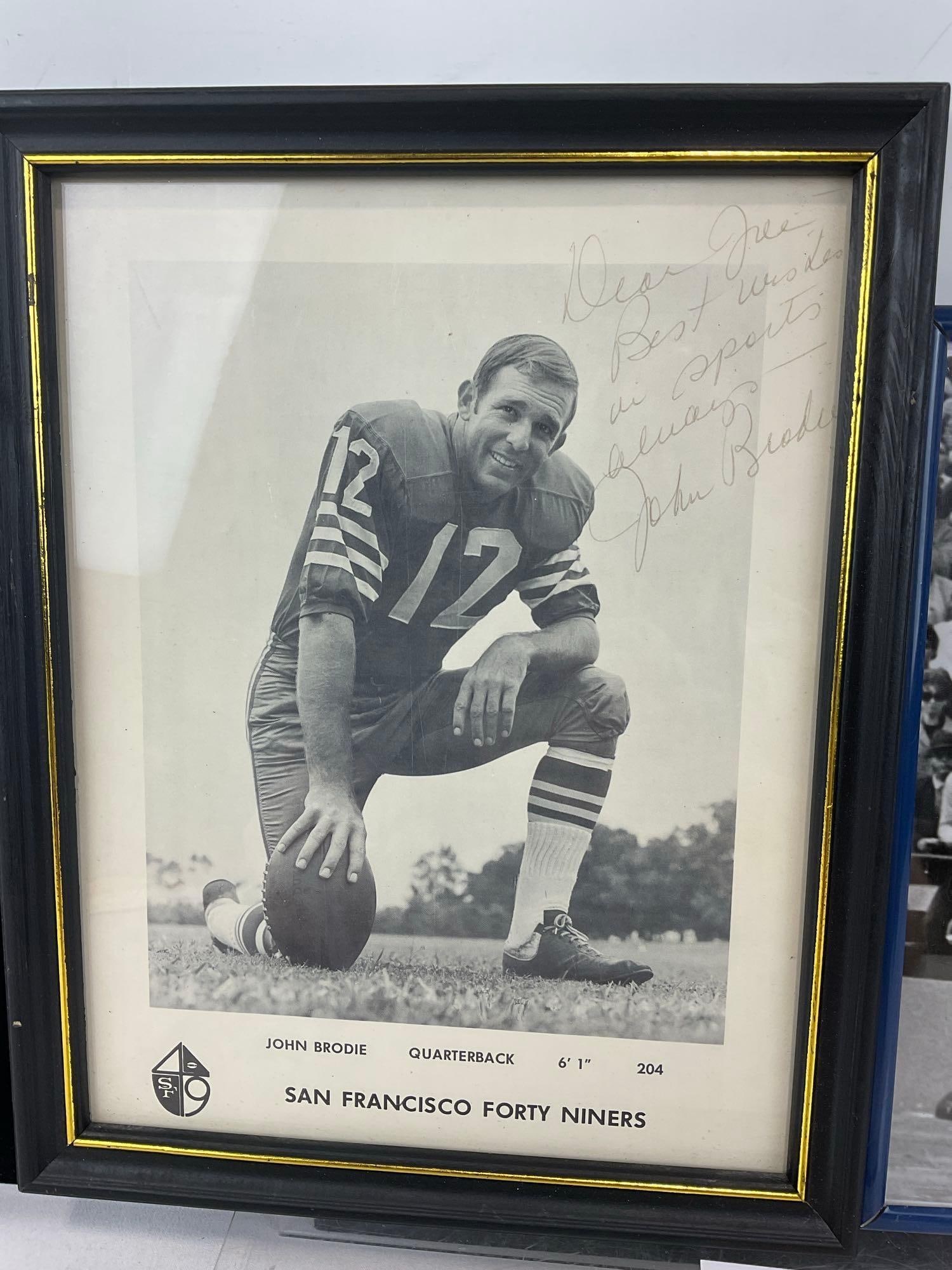 Framed Signed Photo, John Brodie SF 49er & Earl Morrall QB Miami Dolphin - 4