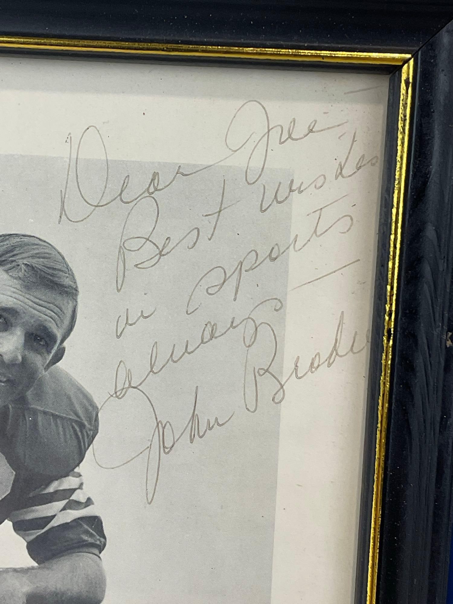 Framed Signed Photo, John Brodie SF 49er & Earl Morrall QB Miami Dolphin - 5