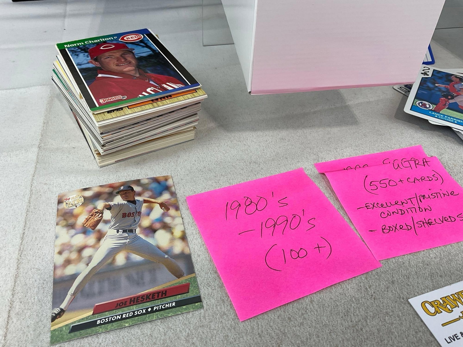 Boxes of Baseball Cards, 400 + 100 1980s-90s mixed, 500+ 1992 Fleer Ultra, variety of makes - 2