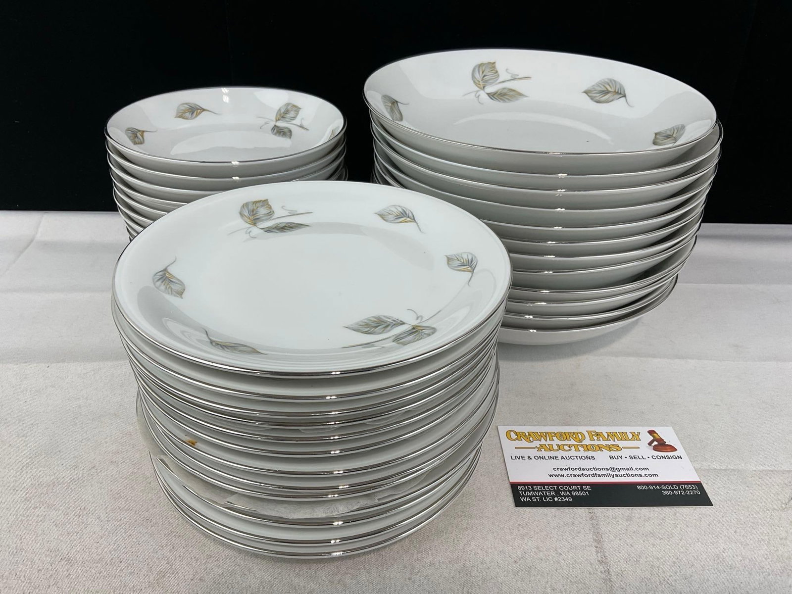 Edelstein Bavarian China, Normandy Pattern, 12 Bread Plates, 12 Low Small Bowls & 12 Large Low Bo...: Appears to be in good shape. The piece measures approx 13h x 8w x 8d inches. See pics. E-6270 *Oversized shipping may apply*