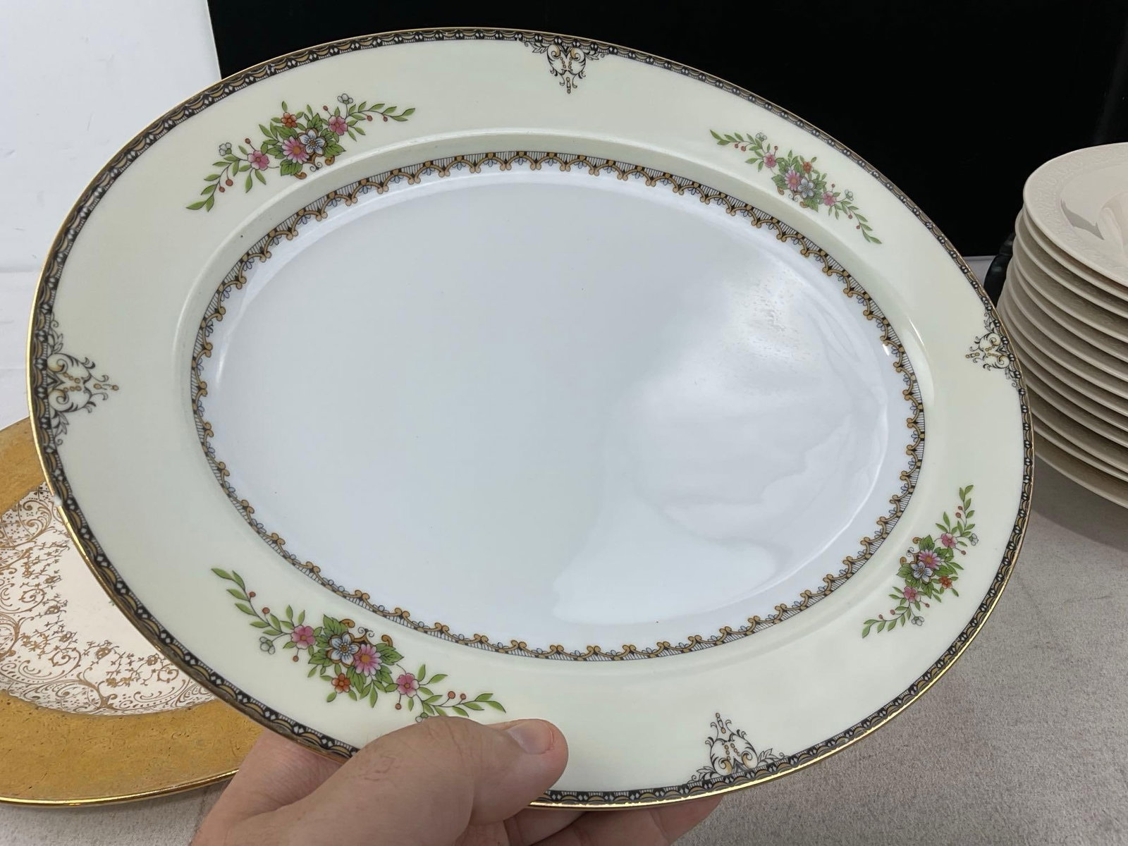 Paden City Pottery Charger, Noritake Castella platter, 13 bowls, & Capri Italian Stainless Steel - 7