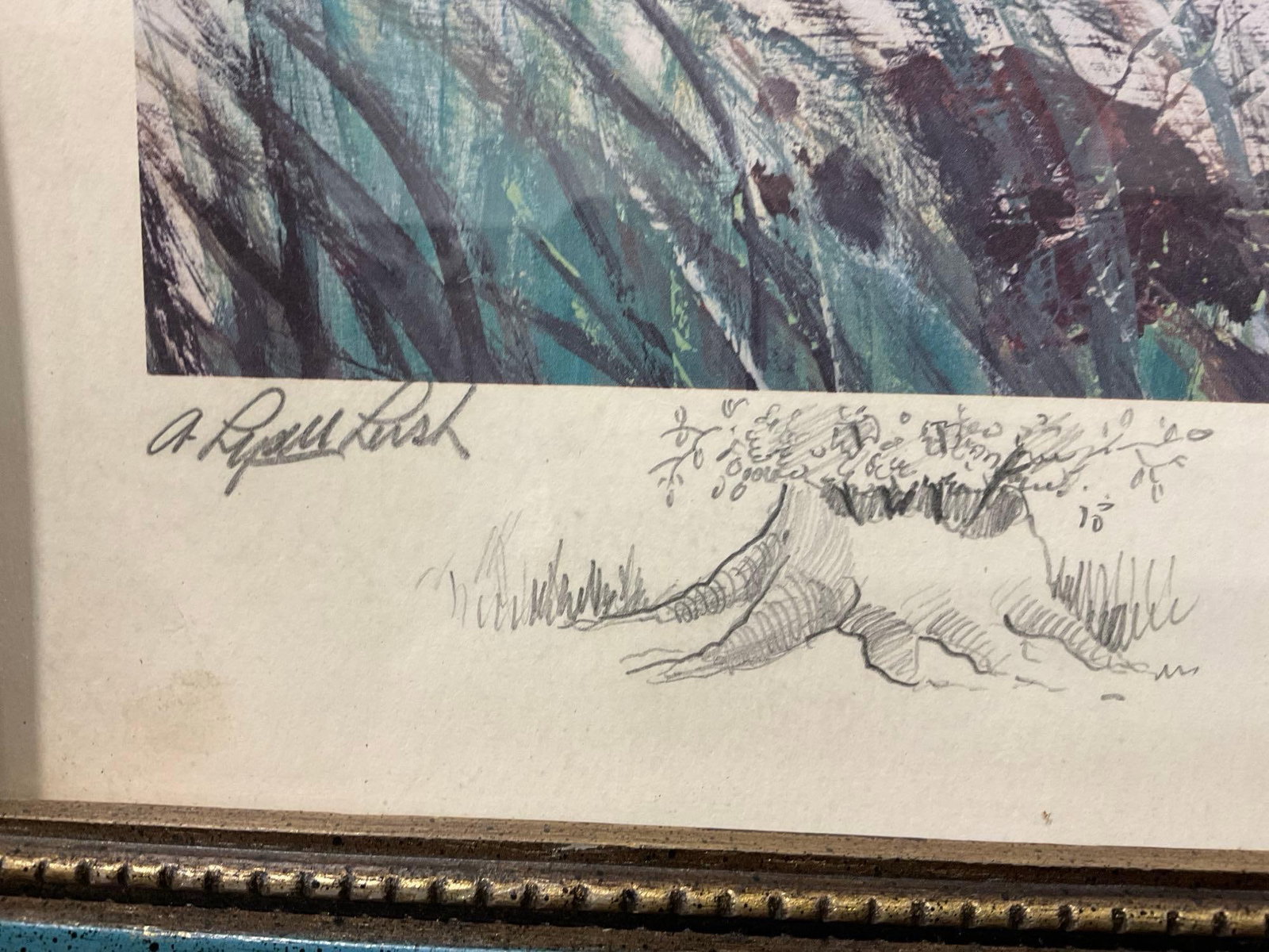 Framed Signed & #d 484/520 Litho w/Remarque, titled Oncoming Storm! by A. Lyall Lush, 17x23 inch - 3