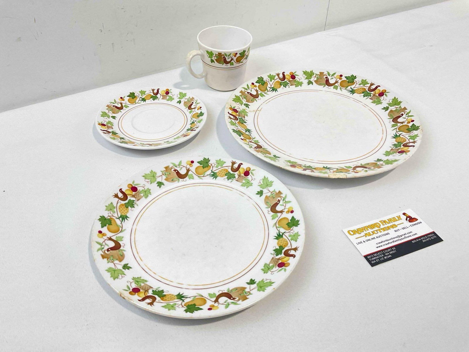 Approx. 48 pcs Vintage Noritake Ceramic Dishes in Homecoming Pattern. As Is. Fair Condition. - 3