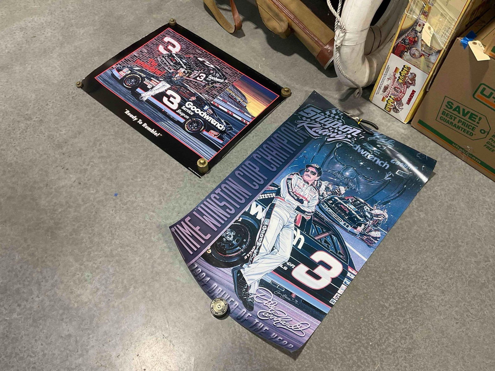 2 pcs Vintage Dale Earnhardt Posters, incl. 1994 Driver of the Year. Good Condition. See pics. - 4